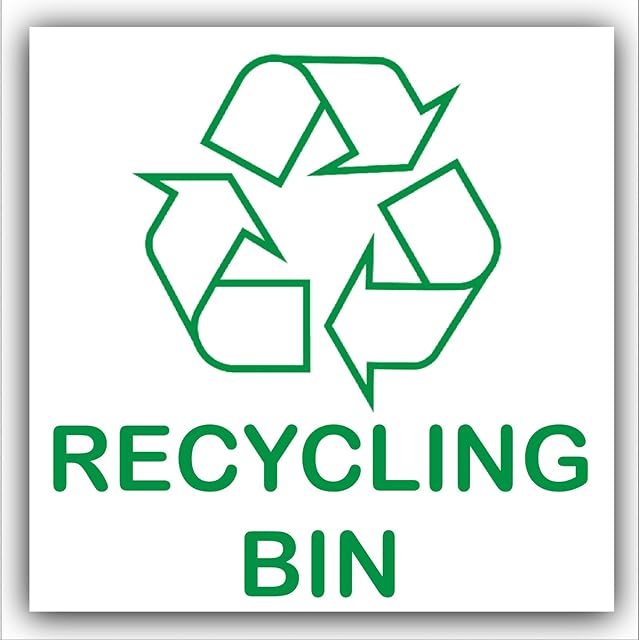 Recycling Bin-Adhesive Sticker-Recycle Logo Sign-Environment Label