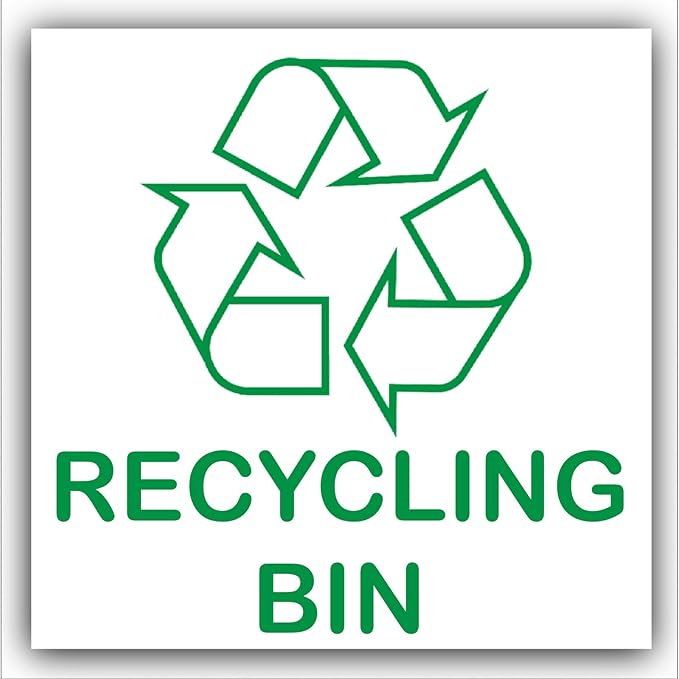 Recycling BinAdhesive StickerRecycle Logo SignEnvironment Label