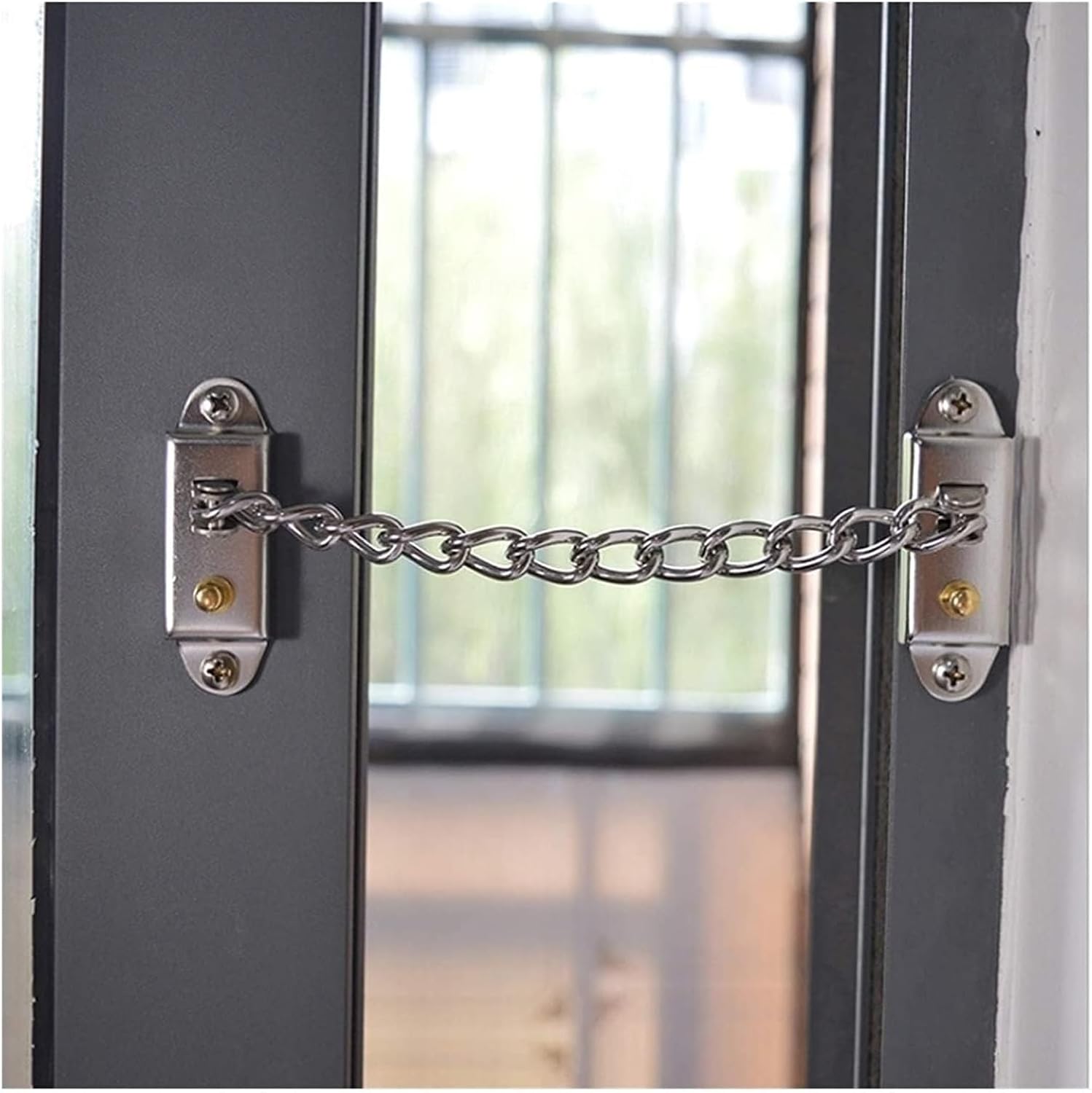 Door Chain Internal Door Lock, Stainless Steel Door Chain Lock for Home Hotel Security