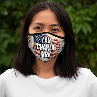 Patriotic Face Mask with American Flag Design, Political Statement Mask, Fourth of July Gift, Safety Mask, Charlie Kirk Quote