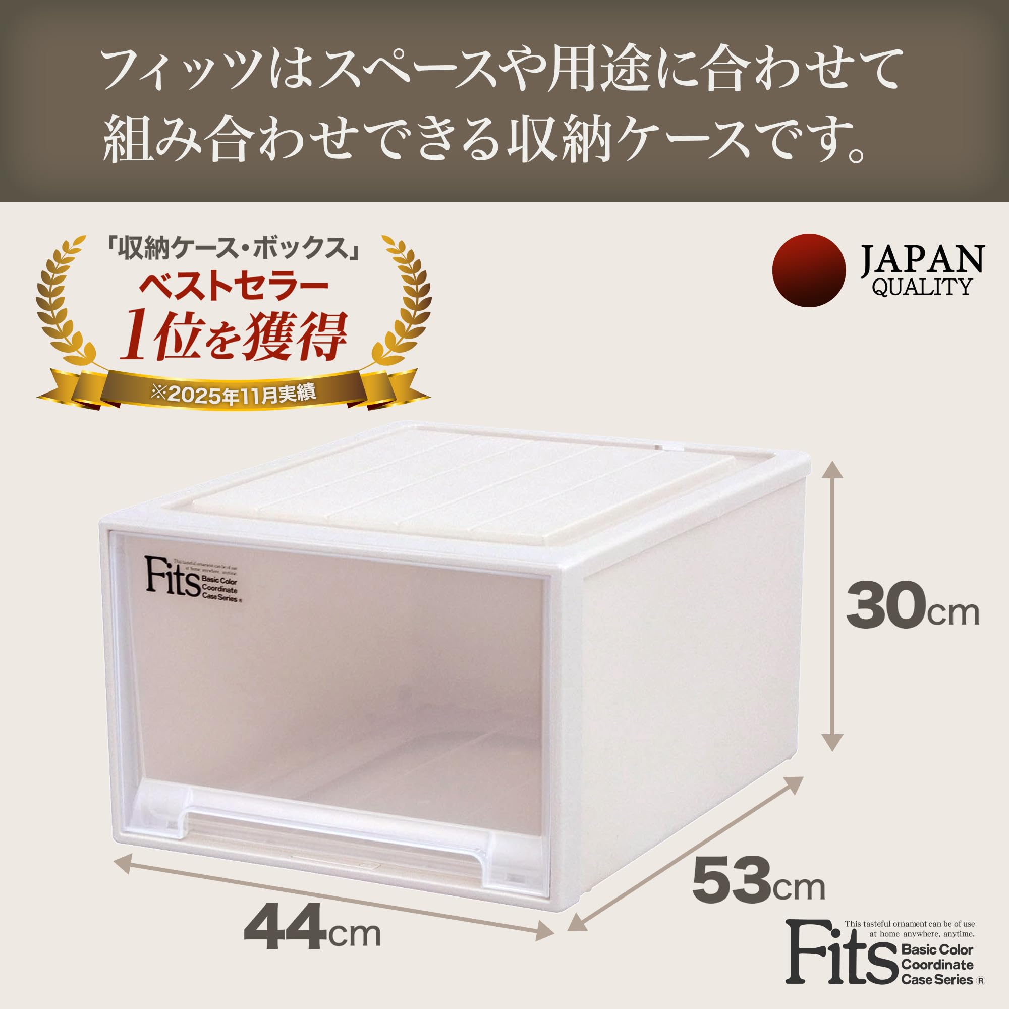 Amazon｜天馬 収納ボックス フィッツケース クローゼット 幅44×奥行53