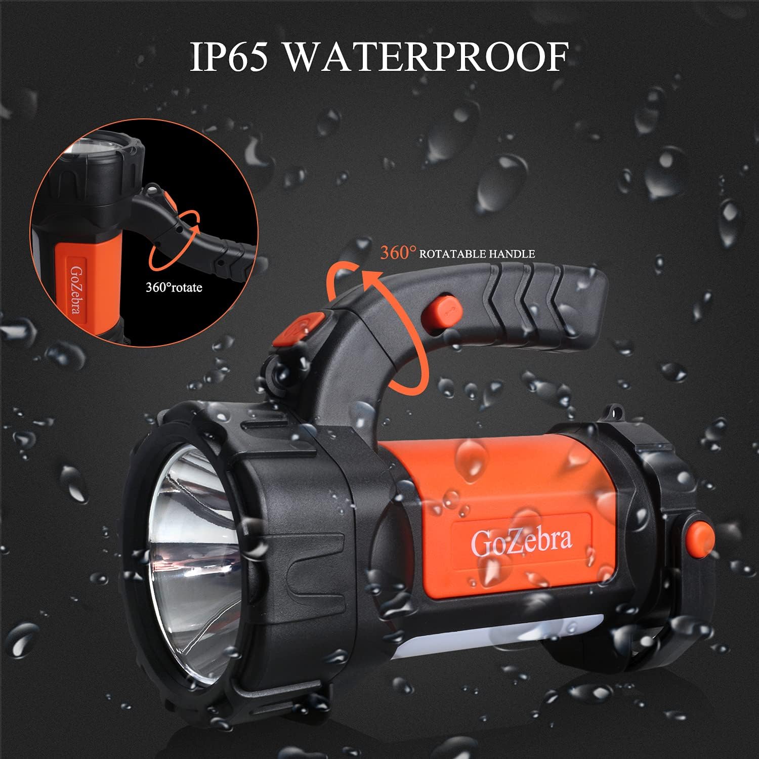 Rechargeable Flashlights, Super Bright Spotlight Flashlight 6000 Lumens High Powered LED Large Flash Light for Camping Hunting Hiking Fishing Working and Home : Tools & Home Improvement