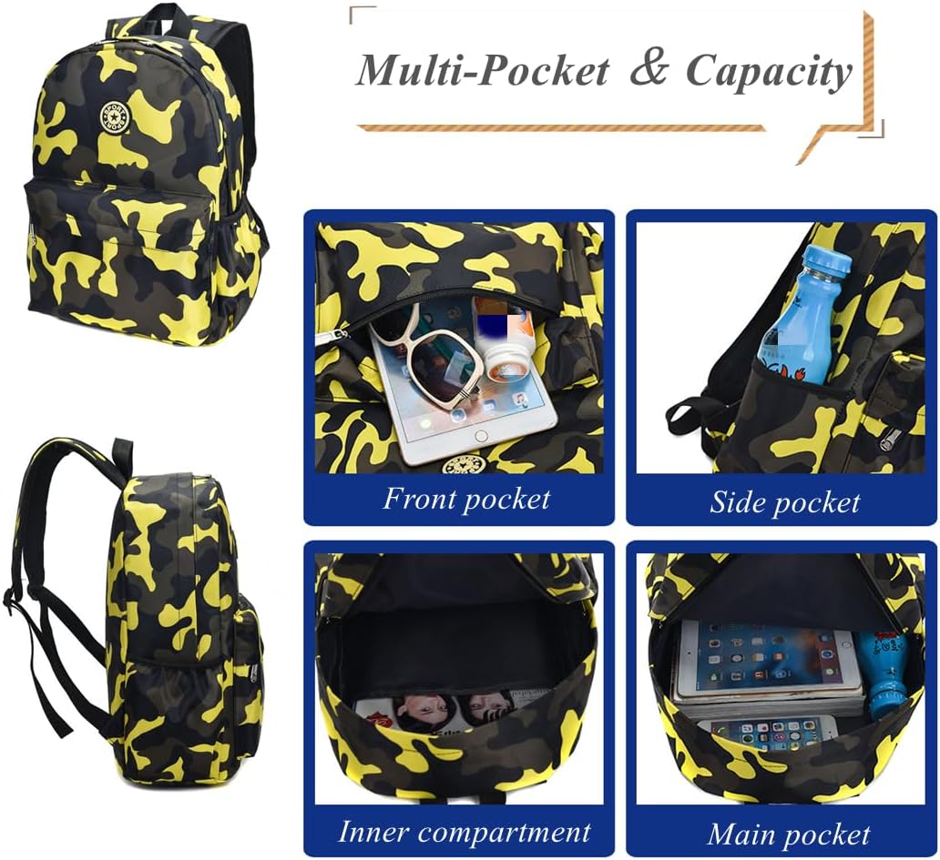 Bansusu Camo Prints Toddler Kids Boys Backpacks, Camouflage Preschool Kindergarten Bookbags Back Packs Daycare Bags - Image 3