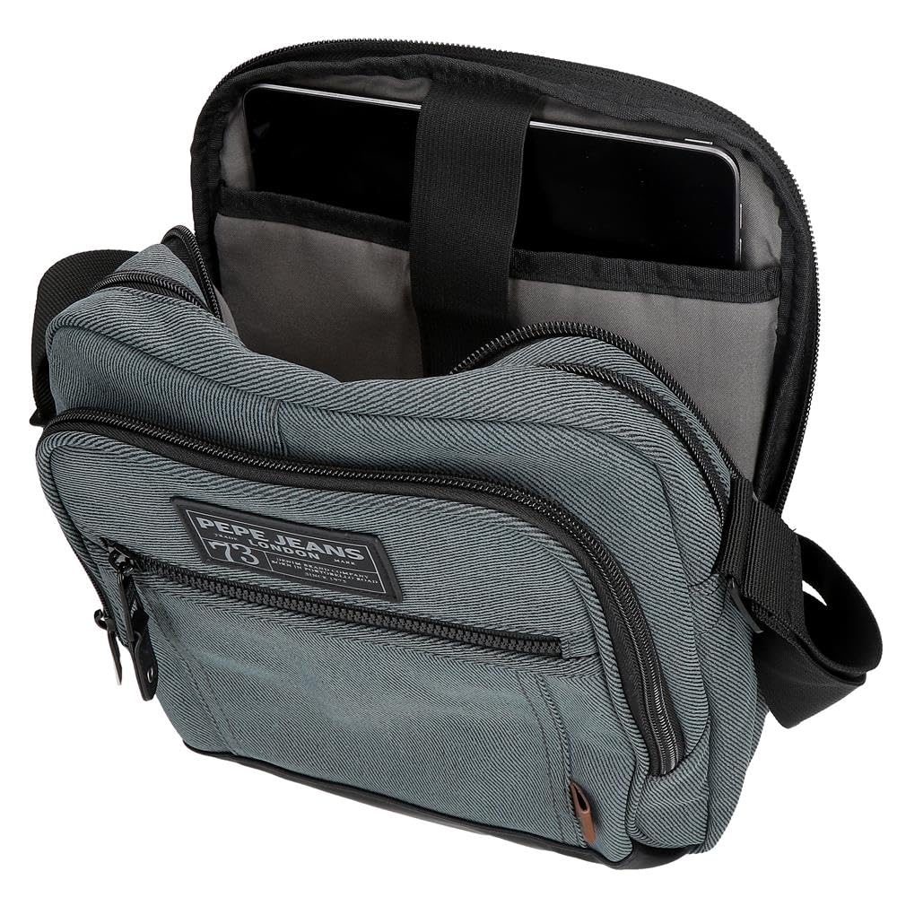 Pepe Jeans Aiden riñonera, bandolera, varios compartimentos, Poliéster con detalles en Piel Sintética, de Joumma Bags