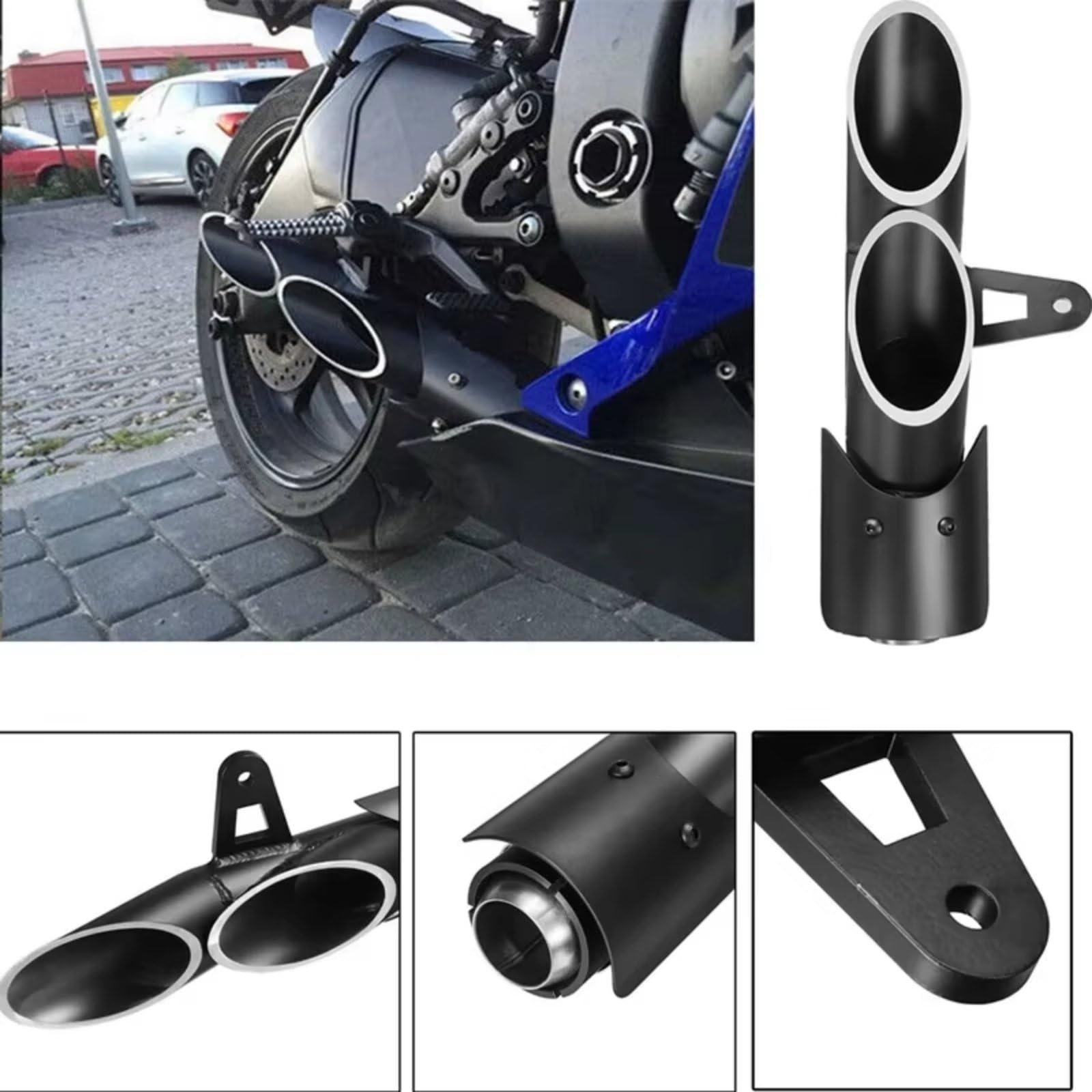 Schalldämpfer Endtopf Für CMX 500 Für CMX500 51mm Motorrad Auspuff Doppel Unten Slip-On Links Rechts Auspuff Mittleren Link Zubehör | A