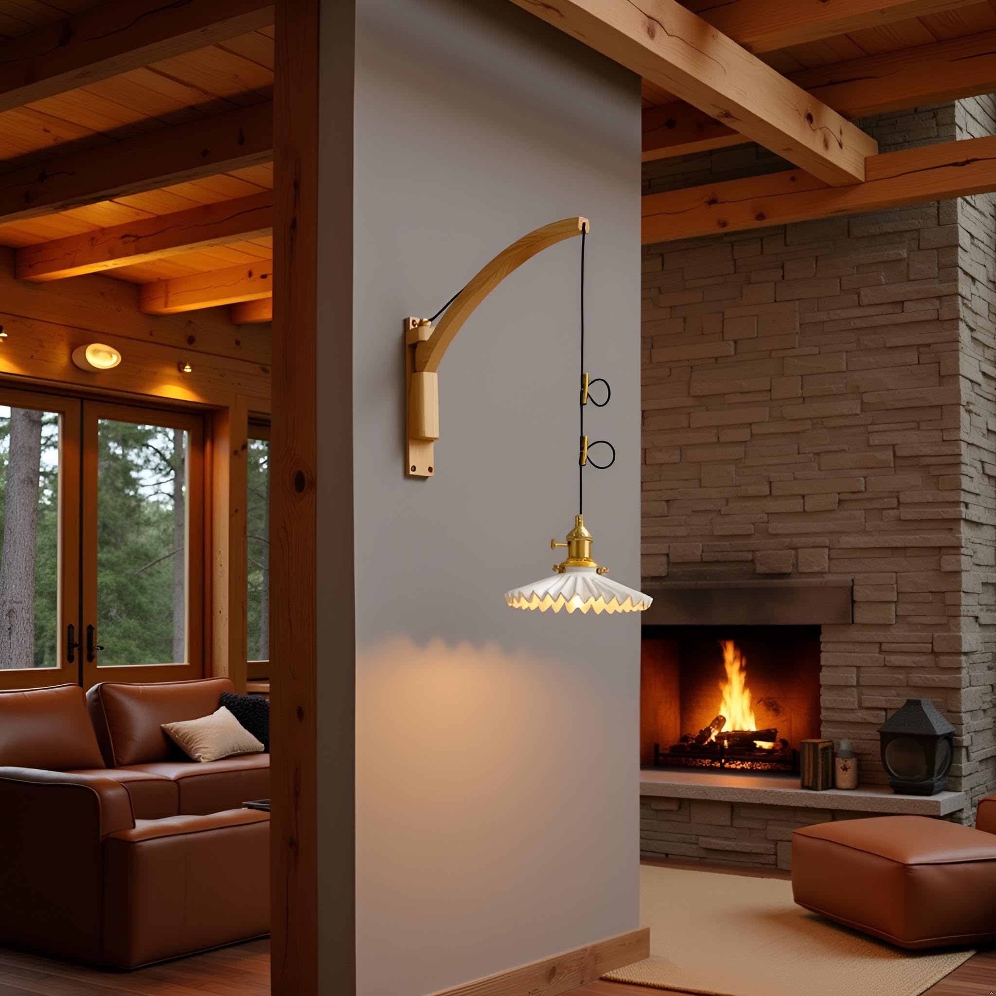 Amazon.co.jp : KY LEE ブラケットライト 木 間接照明 壁取付 壁掛け