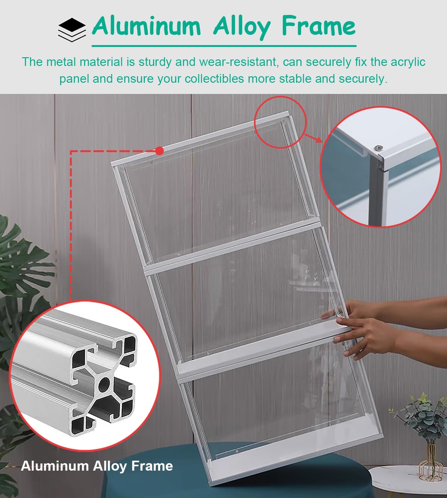 Caja expositora de acrílico, Vitrina de acrílico Transparente con Puerta corredera, Caja a Prueba de Polvo de 8 a 24 Pulgadas de Alto para coleccionables, Figuras y trofeos - Solución de ALM
