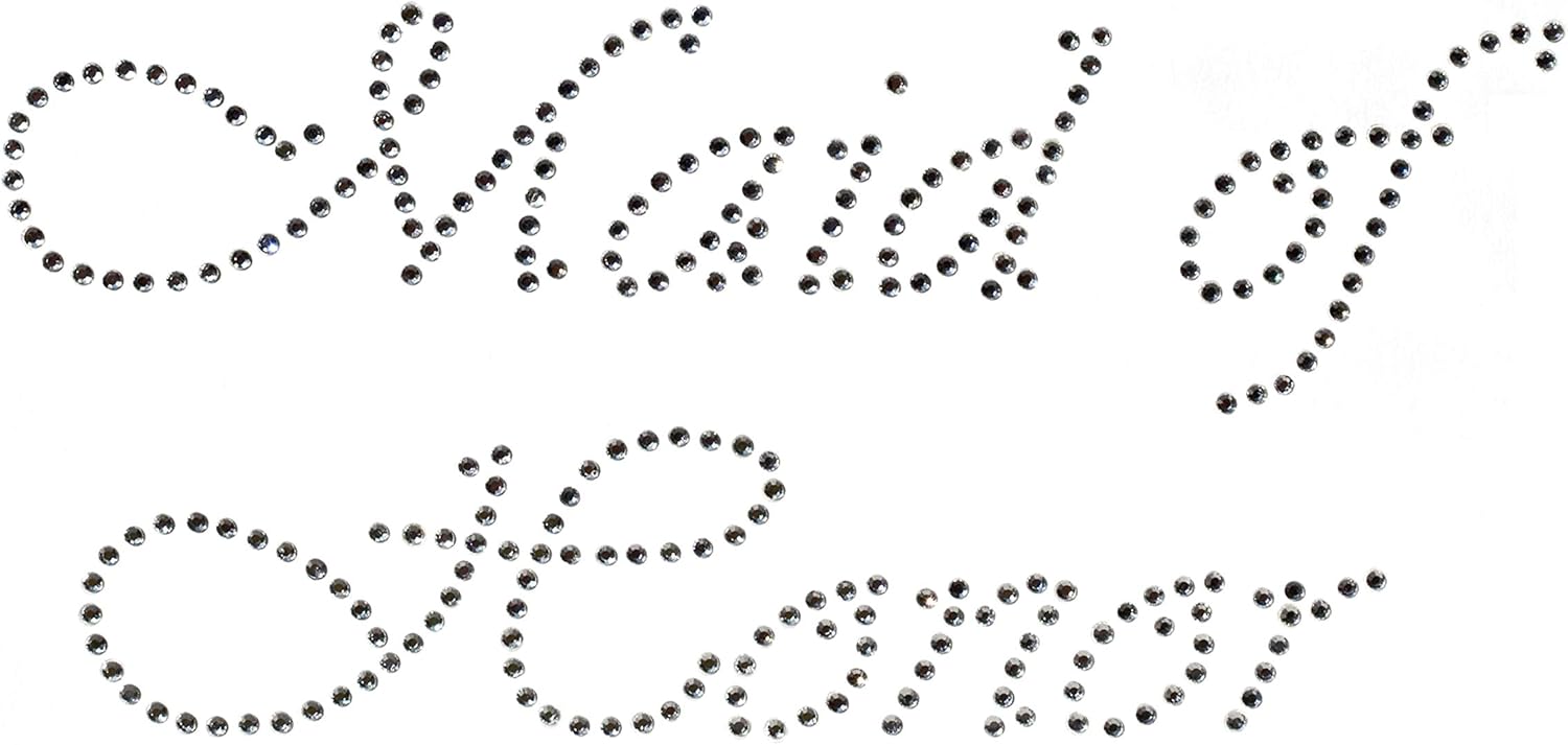 Maid of Honor Clear Rhinestone Iron on Hotfix Transfer Bling DIY