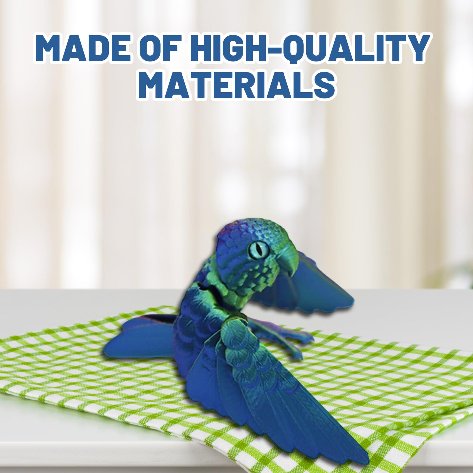 3D Printed Animals, 10Cm Parrot Mini 3D Animals, Creative Desk Decor for Home Office Unique Gift for Collectors and Decor Enthusiasts - Image 4
