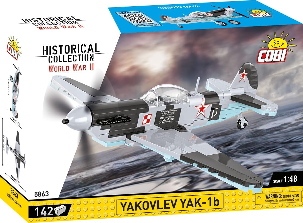 COBI Historical Collection WWII Yakovlev Yak-1b Building Set, 142 Pieces