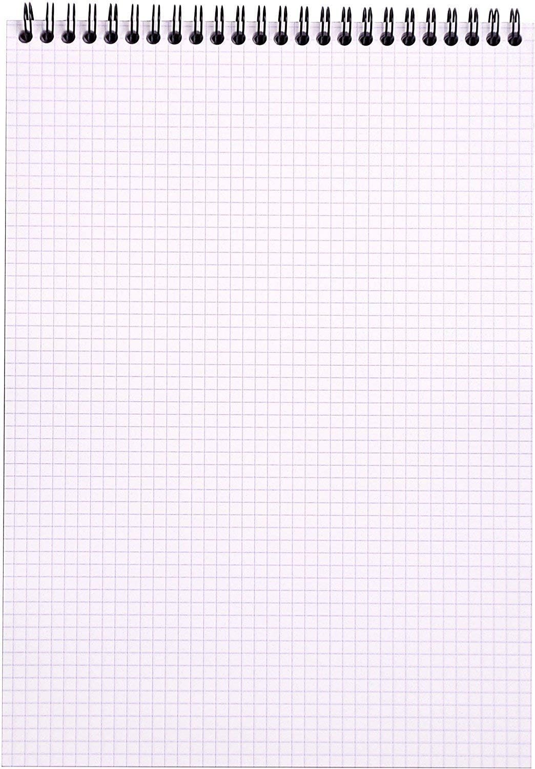 Black Rhodia Notepad 8.25X11.75 Double Spiral Graph 5x5 Grid