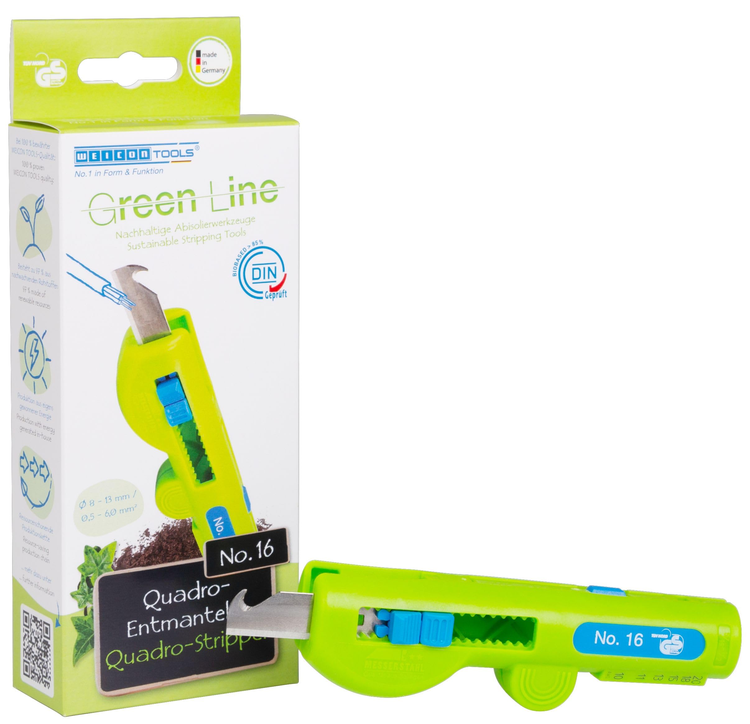 WEICON Tools Quadro Stripper No. 16 Green Line, 55000016