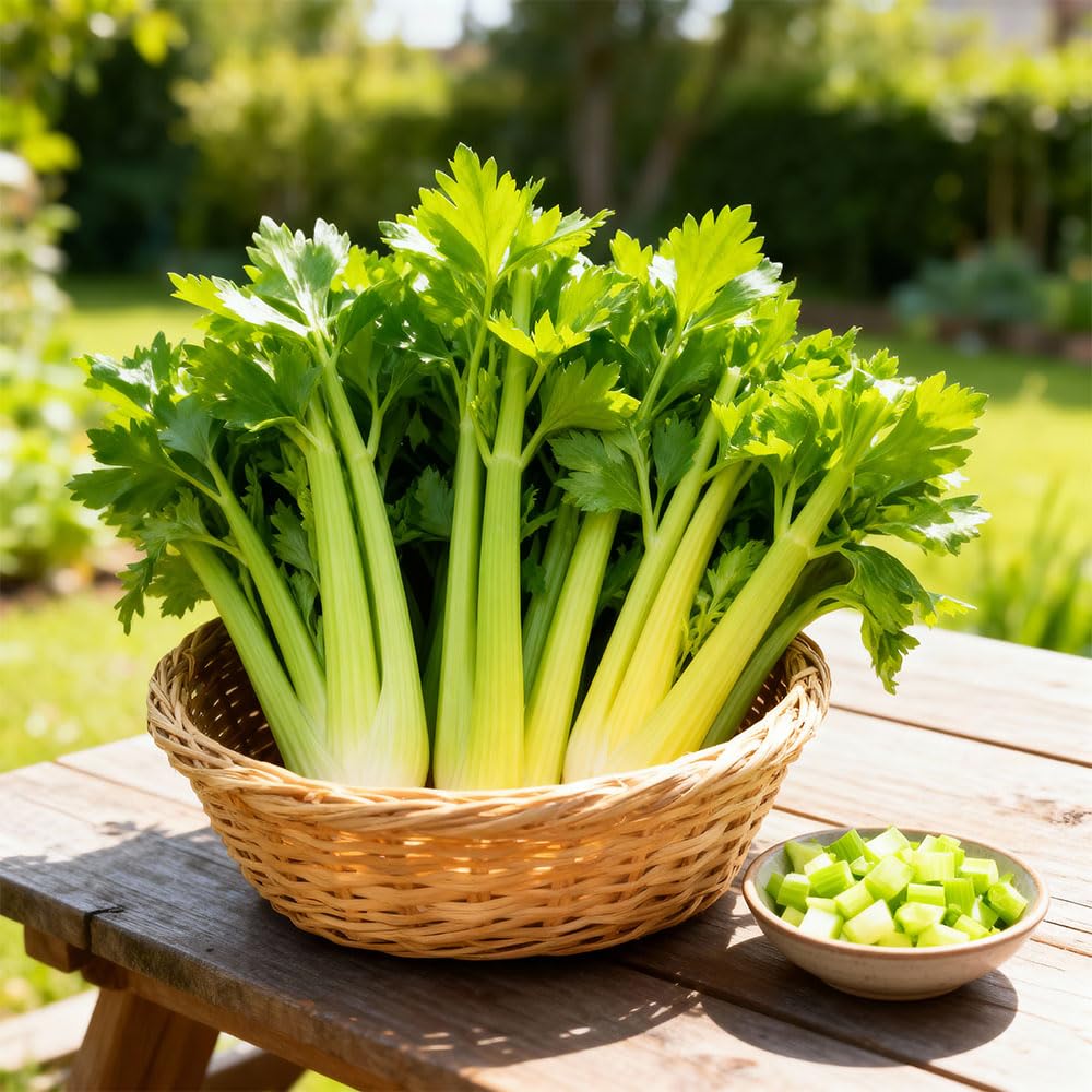 Celery Seeds – Dorato Gigante – Large Golden Stalks, Tender & Crisp Heritage Italian Variety – High Yield, Easy to Grow