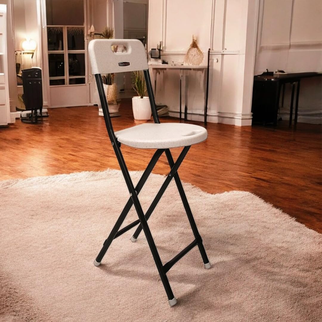 WONDERPLAST Alexa Foldable and Portable Combination Stool with Backrest and Stool for Fishing Hiking Gardening Travel BBQ and Multipurpose - White Color (B0D94FK2N7) Amazon Price History, Amazon Price Tracker