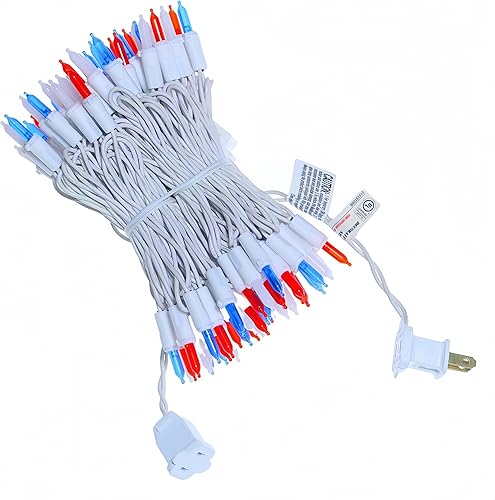 Miniatura 8 de Cadena de 100 luces LED de alambre verde blanco cálido, certificación UL y cadena de luces decorativas comerciales, para interiores y exteriores,