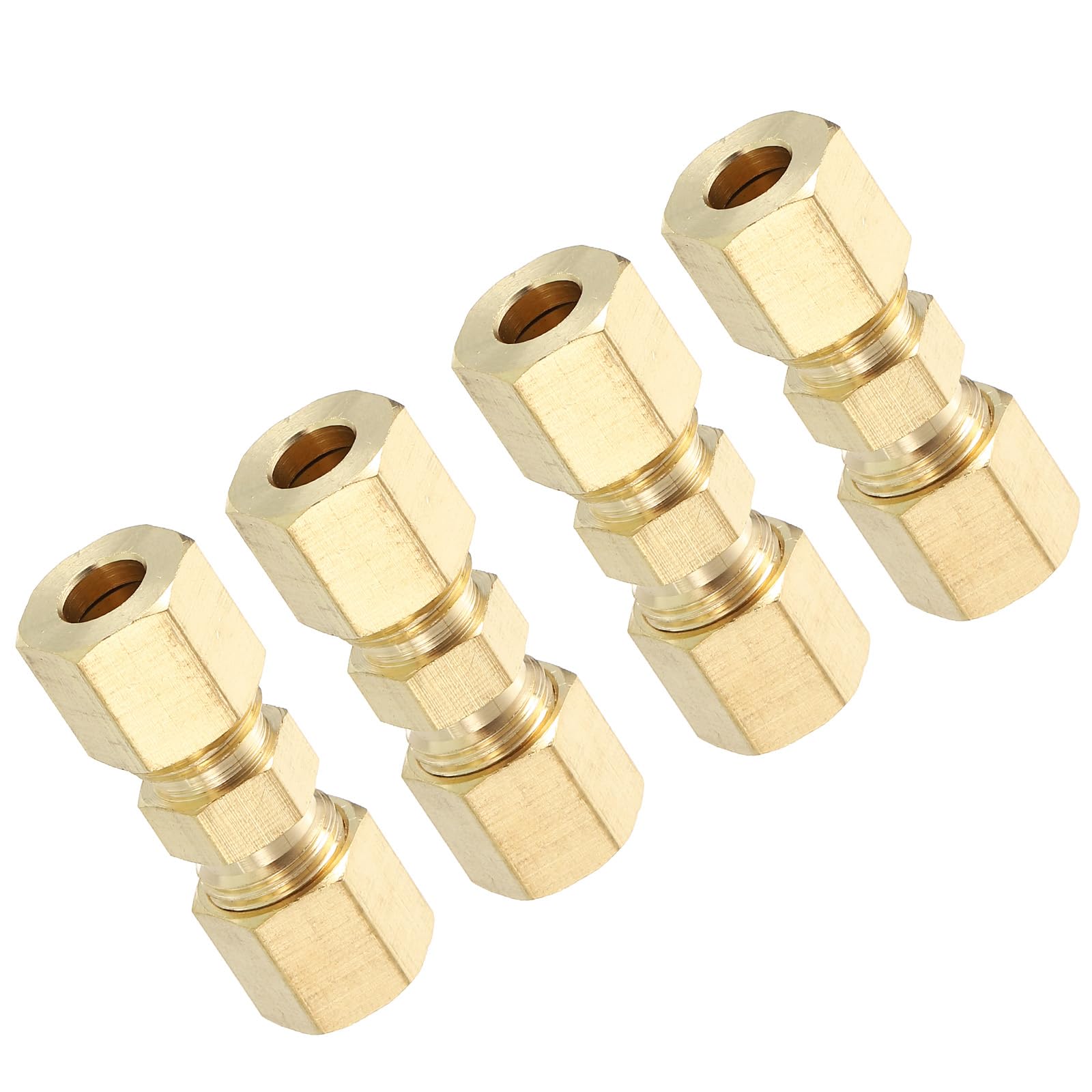 Conector de unión de compresión de latón de 1/4 pulgadas para solucionar fugas de gas y líquido