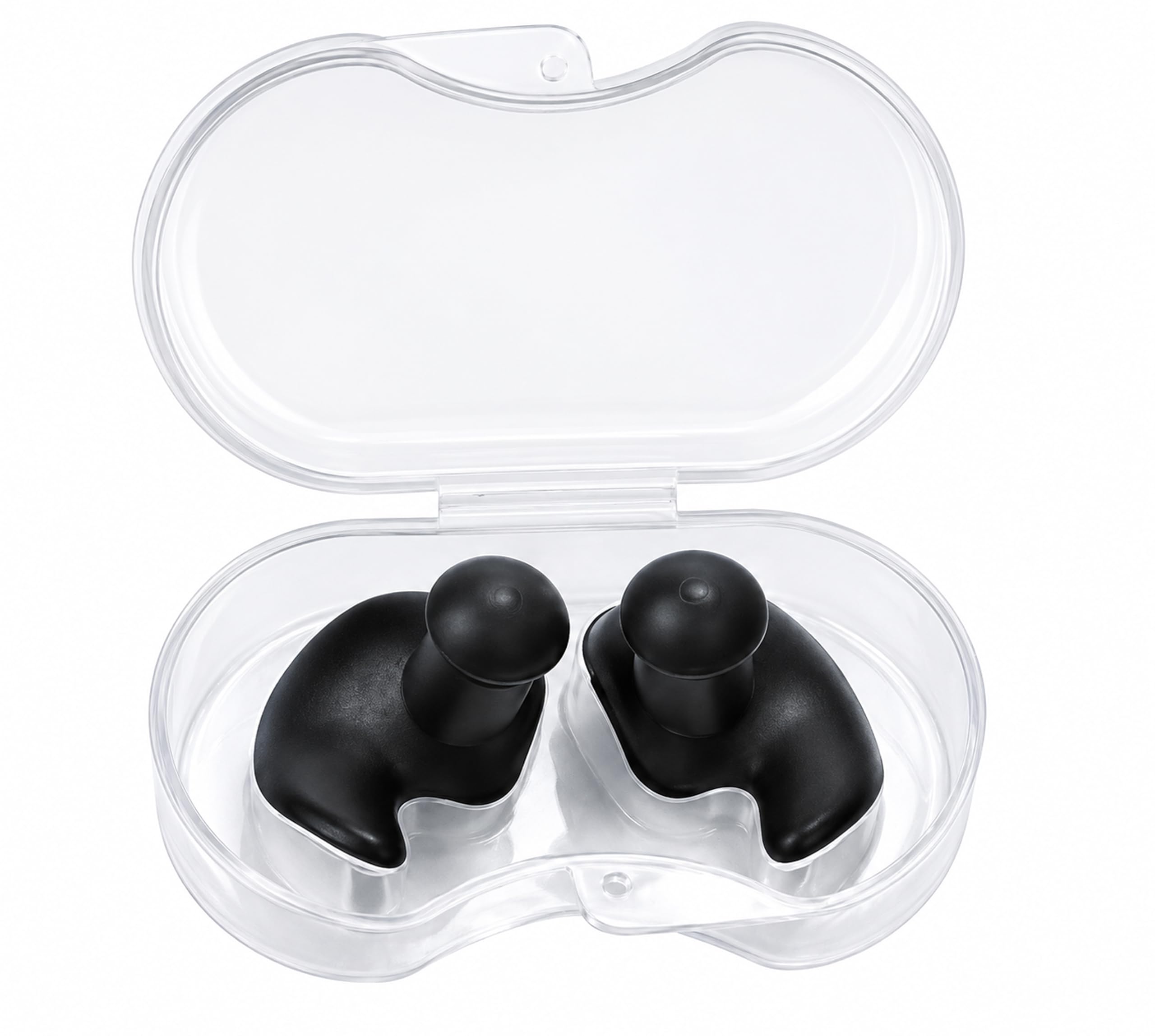 1 Pairs Swimming Earplugs, Waterproof Reusable Silicone Swimming Ear Plugs for Swimming Showering Bathing Surfing Snorkeling and Other Water Sports, Suitable for Kids and Adults (Black)-image-47