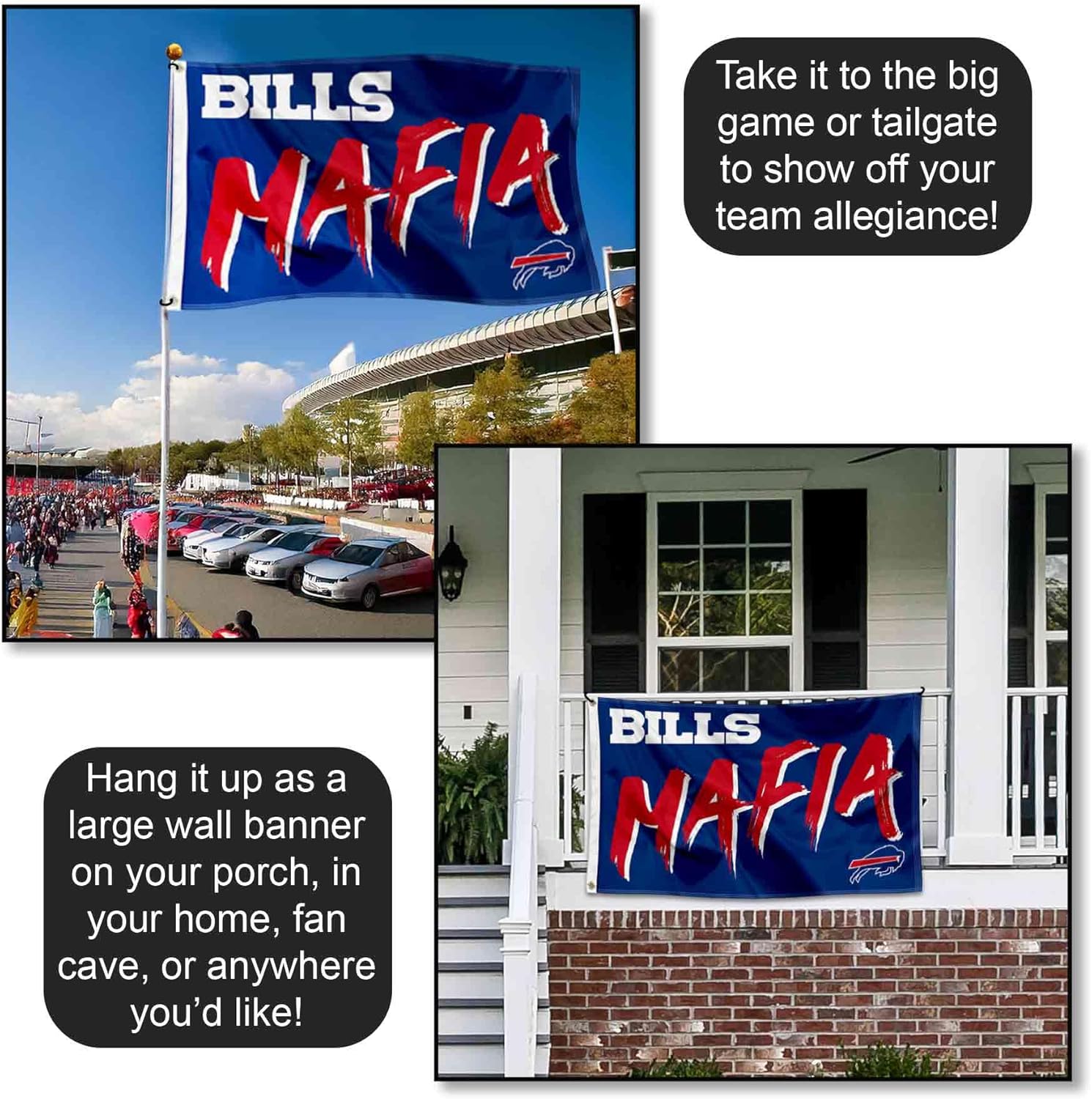 WinCraft Buffalo Bills Bills Mafia Banner Flag - Image 4