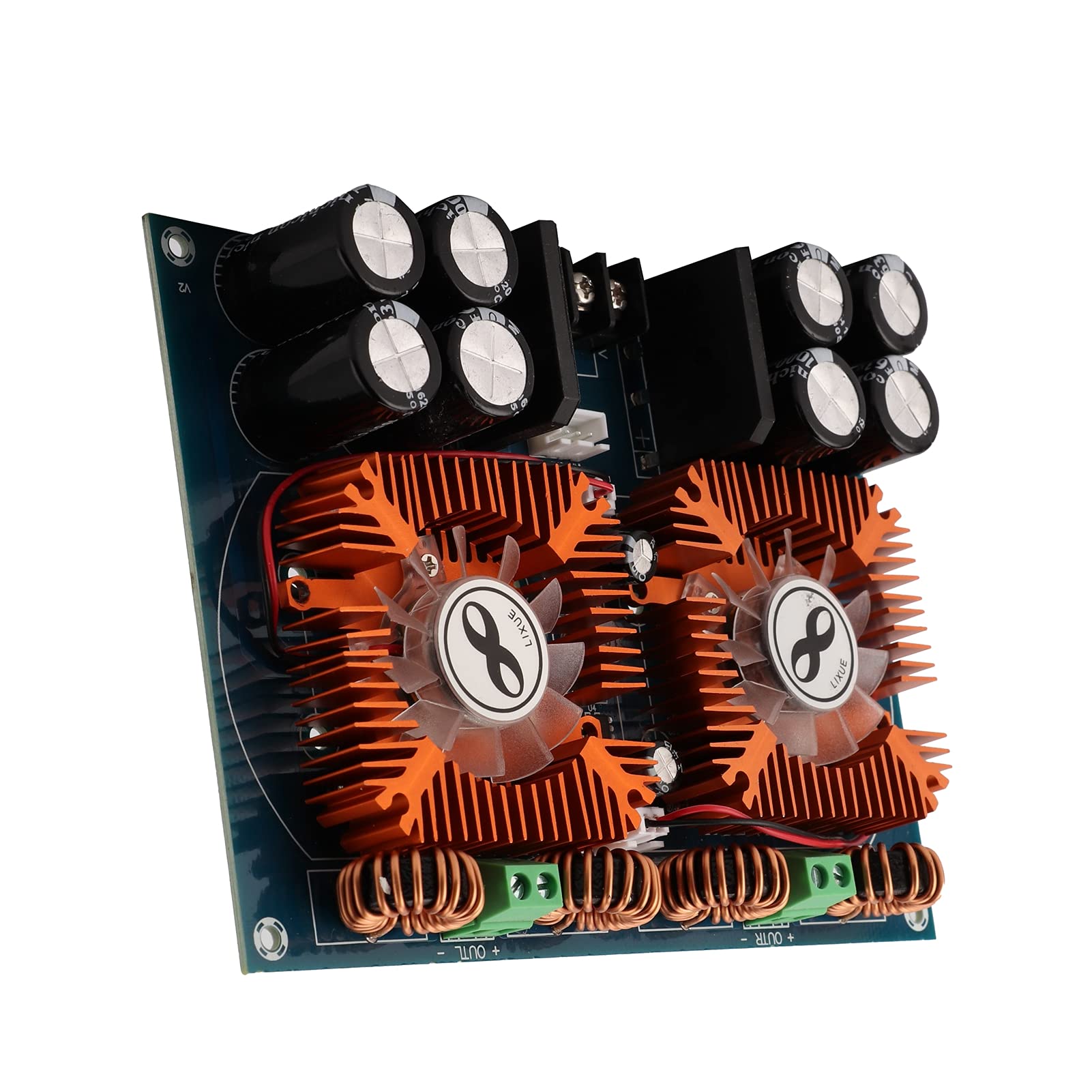 Hyuduo Płytka Wzmacniacza Mocy PCB Moduł Wzmacniacza Cyfrowego XH M254 2 Kanały 2 X 420 W AC24V Płyta Audio do Domowego Sprzętu Audio Naprawa i Aktualizacja Głośników