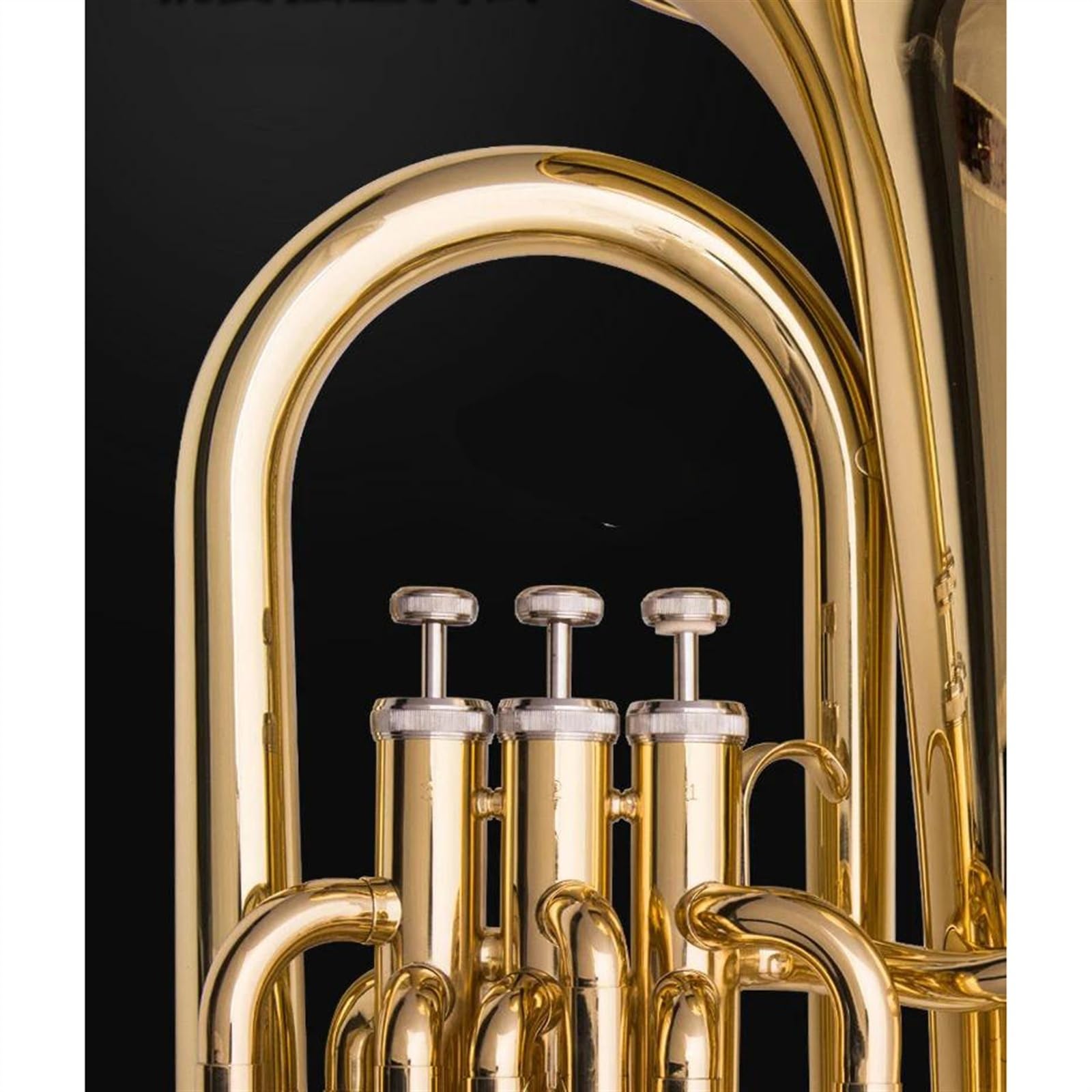 Professionelles, Vergoldetes B-B-Euphonium-Horninstrument Mit 3 Tasten Und Zubehör Aus Messing Euphonium für Anfänger