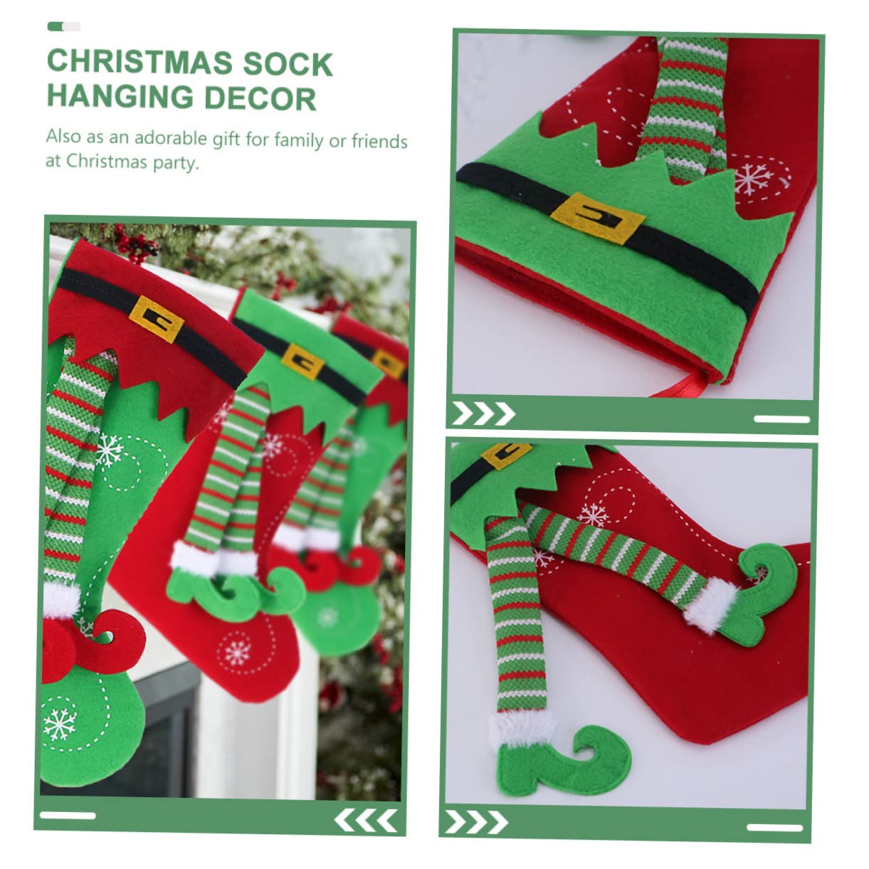 TOPBATHY 8 STK Bein Weihnachtsstrumpf Weihnachtsstrumpfbeutel Weihnachtsstrumpf Zum Aufhängen Weihnachtsstrumpf Strumpf Für Den Weihnachtsbaum Weihnachtstüten Mit Süßigkeiten Stoff