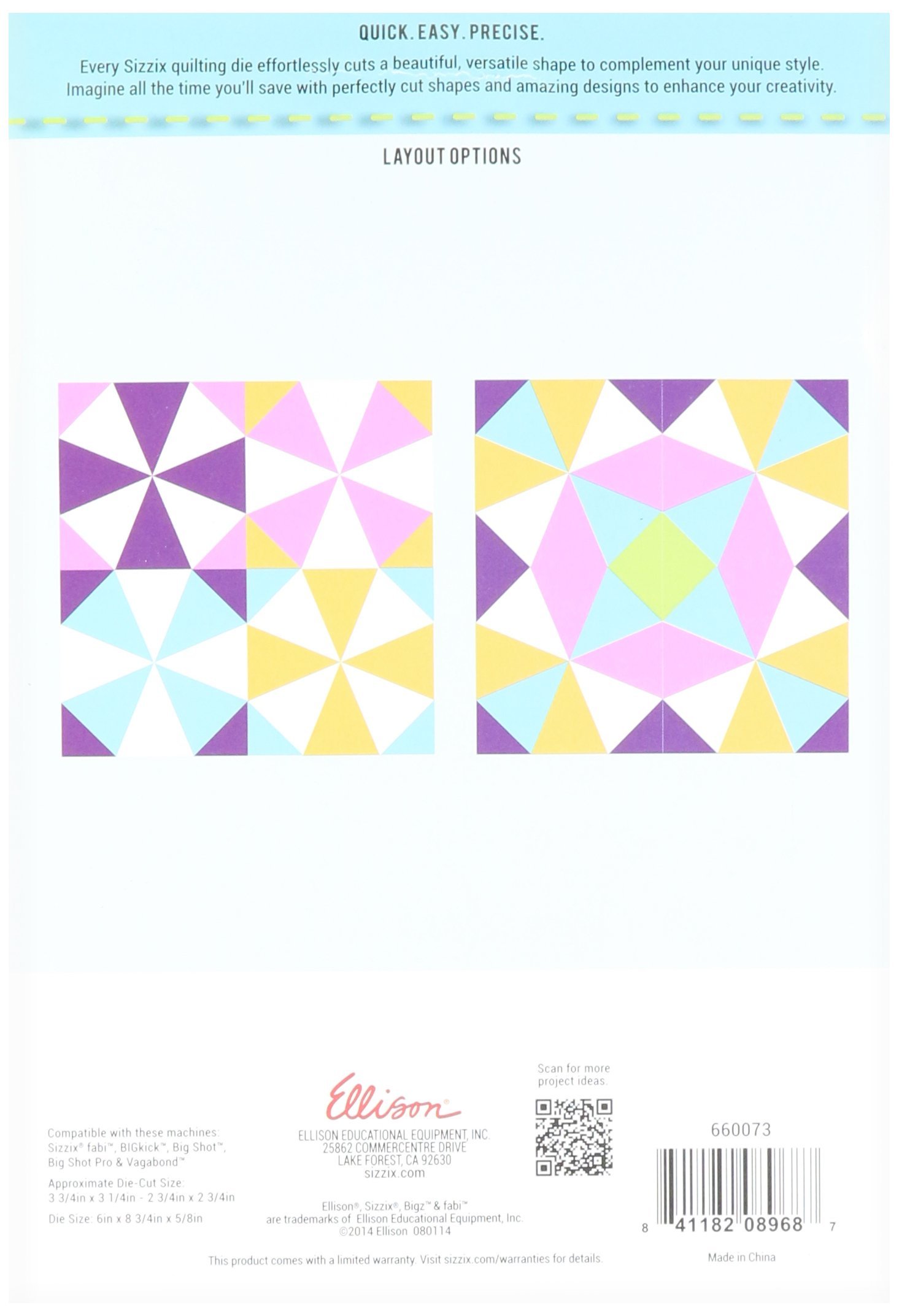 Amazon.com: Sizzix, Multi Color, One Size Bigz Die 660073