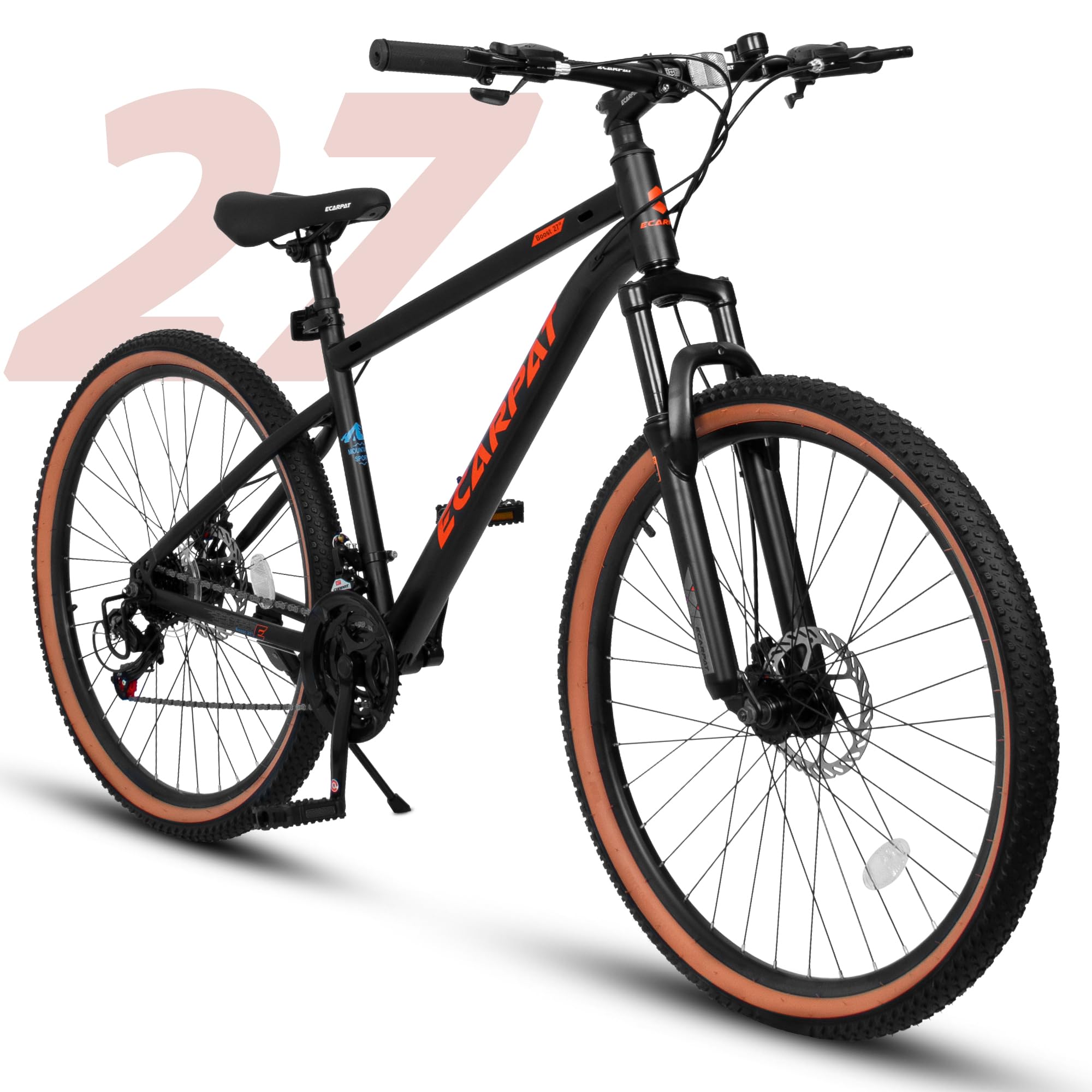 24/26/27.5 Inch Wheel Mountain Bike, 21 Speed MTB Bike with Full/Front Suspension, Steel Frame and Dual Disc Brakes, Adult Mens Outdoor Cycling Mountain Bicycle