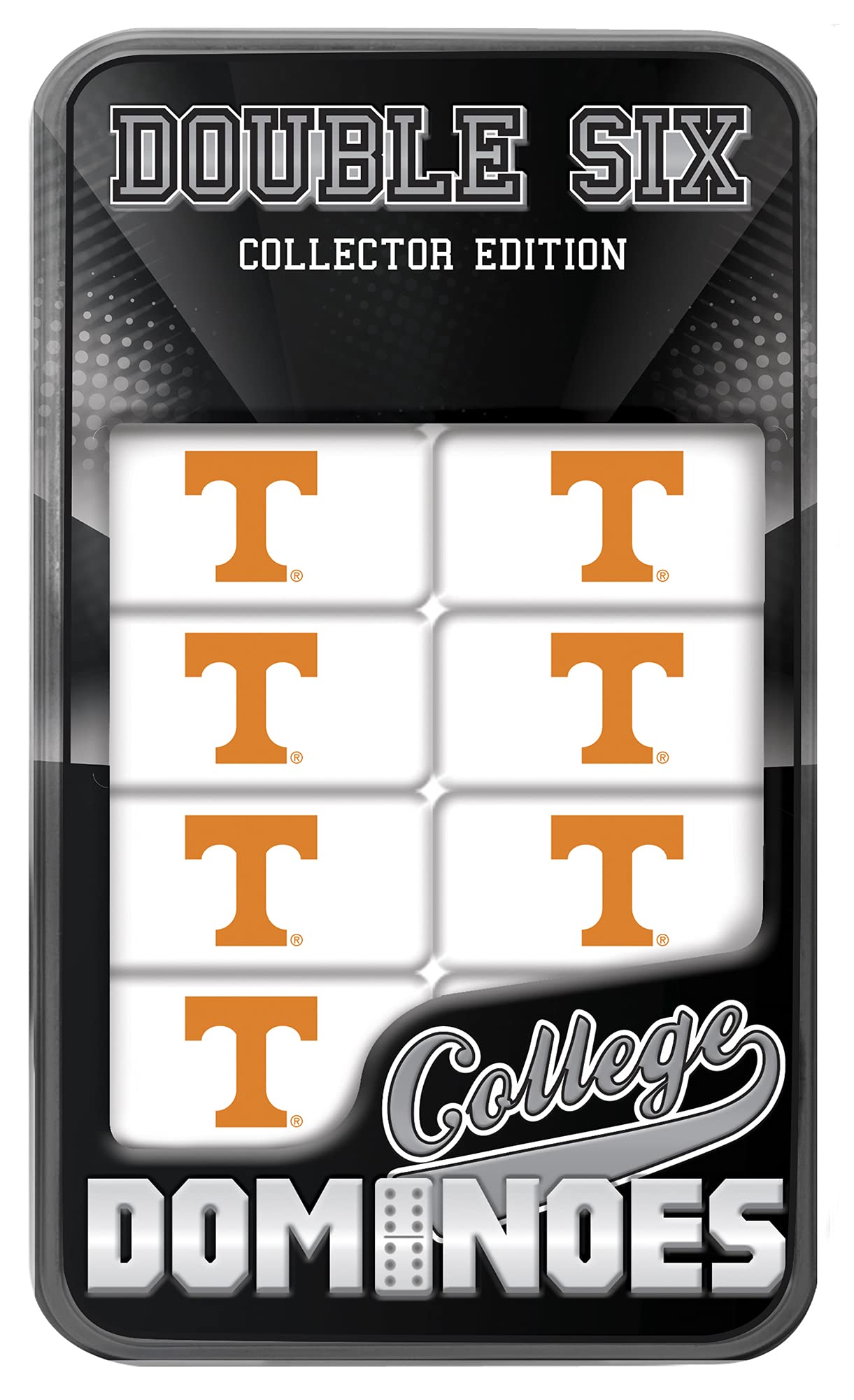 MasterPieces Game Day - NCAA Tennessee Vols - 28 Piece Team Logo Double Six Domino Set