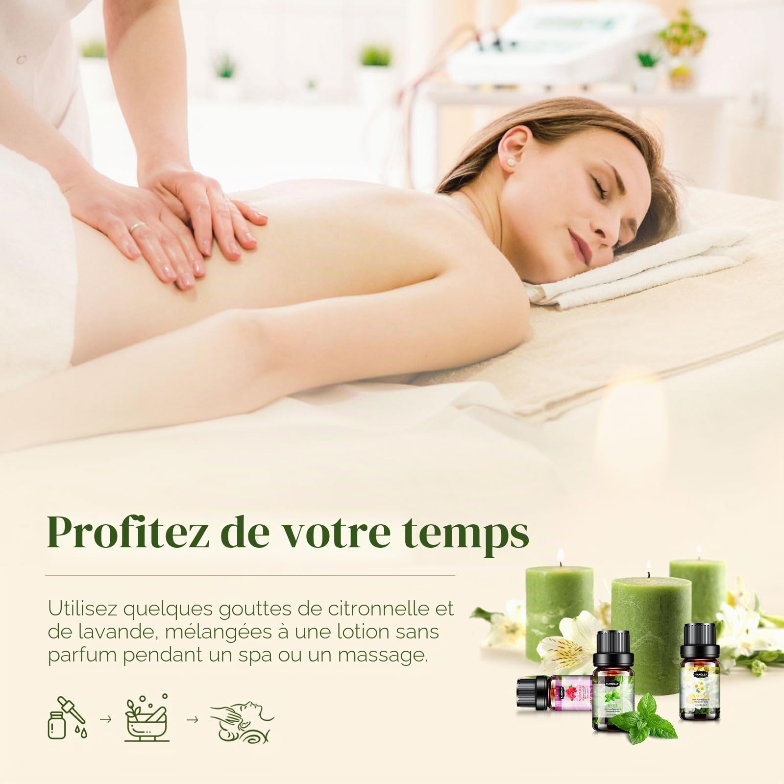 Huile Essentielle TOP 48 x 5ML, Huiles Essentielles Naturelle Pour Diffuseur, Massage, DIY Bougie - Lavande, Menthe, Eucalyptus, Orange Douce, Coco, Tea Tree, Citron, Cannelle, Rose, etc.