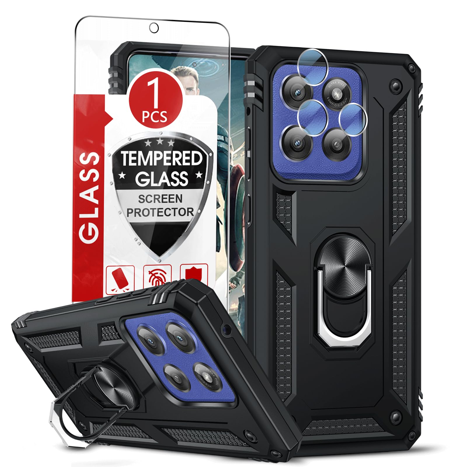 LeYi for Moto G-Stylus 2025 Case [Not Fit G 5G 2025]: Motorola Moto G Stylus 5G 2025 Case with Screen Protector Camera Lens Protector, Heavy Duty Cell