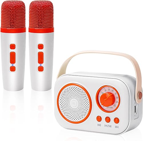 Máquina de karaoke para niños con dos micrófonos, juguetes para niños para niñas y niños, regalos de cumpleaños de Navidad para niñas y niños de 4 a