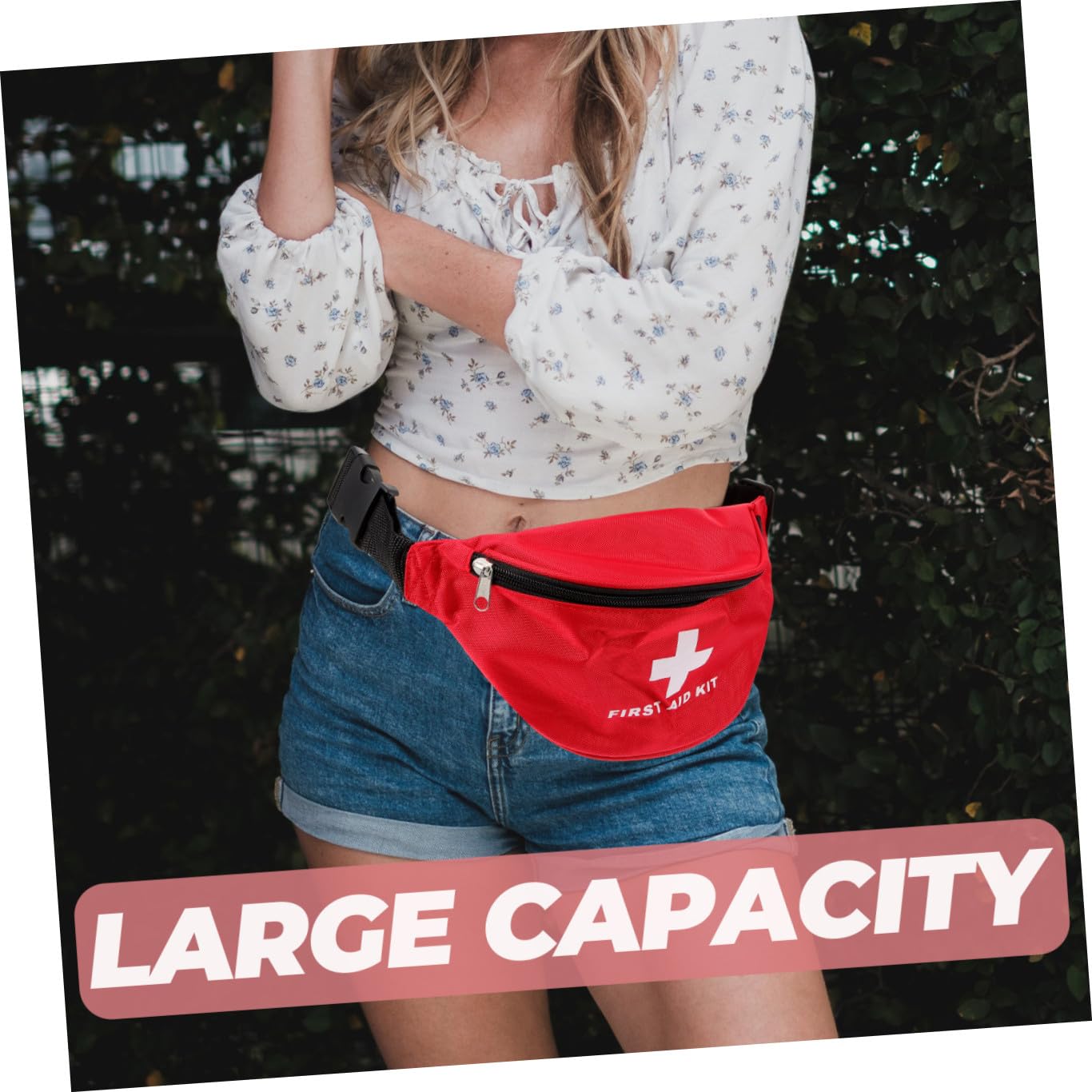 ifundom 4 Set Sacca Di Pronto Soccorso Borsa Per La Medicina Portatile Borsa Di Emergenza Vuota Borsa Per Attrezzature Mediche Borsa Di Emergenza Dell'auto Tela Di Nylon Rosso 2 Pezzi*4