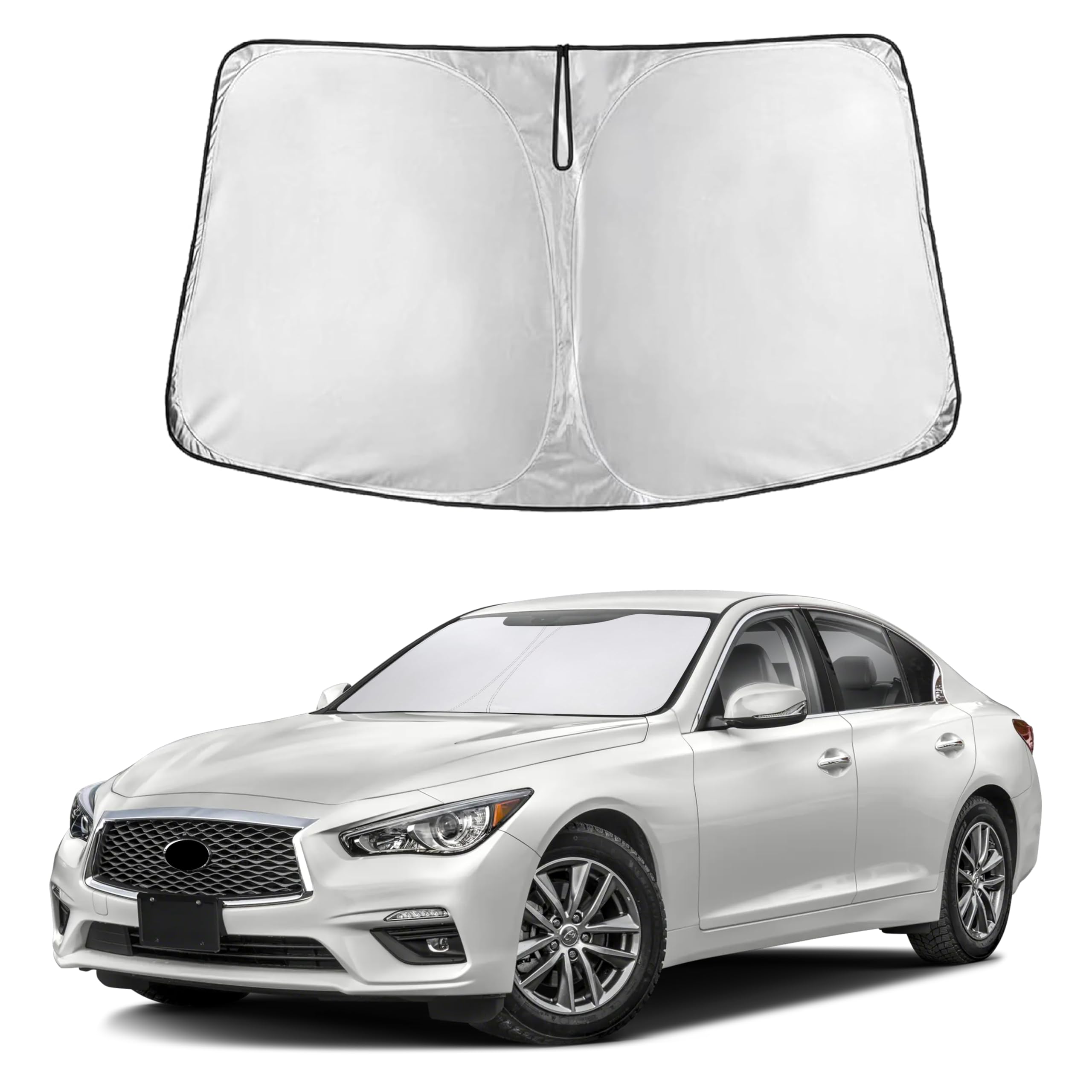 EcoNour Windshield Sun Shade Compatible for Infiniti Q50 2014–2023 2024