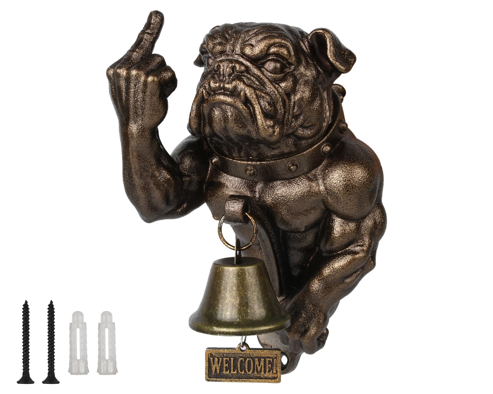 Timbre de puerta de bulldog divertido, la bienvenida más alegre para tu hogar