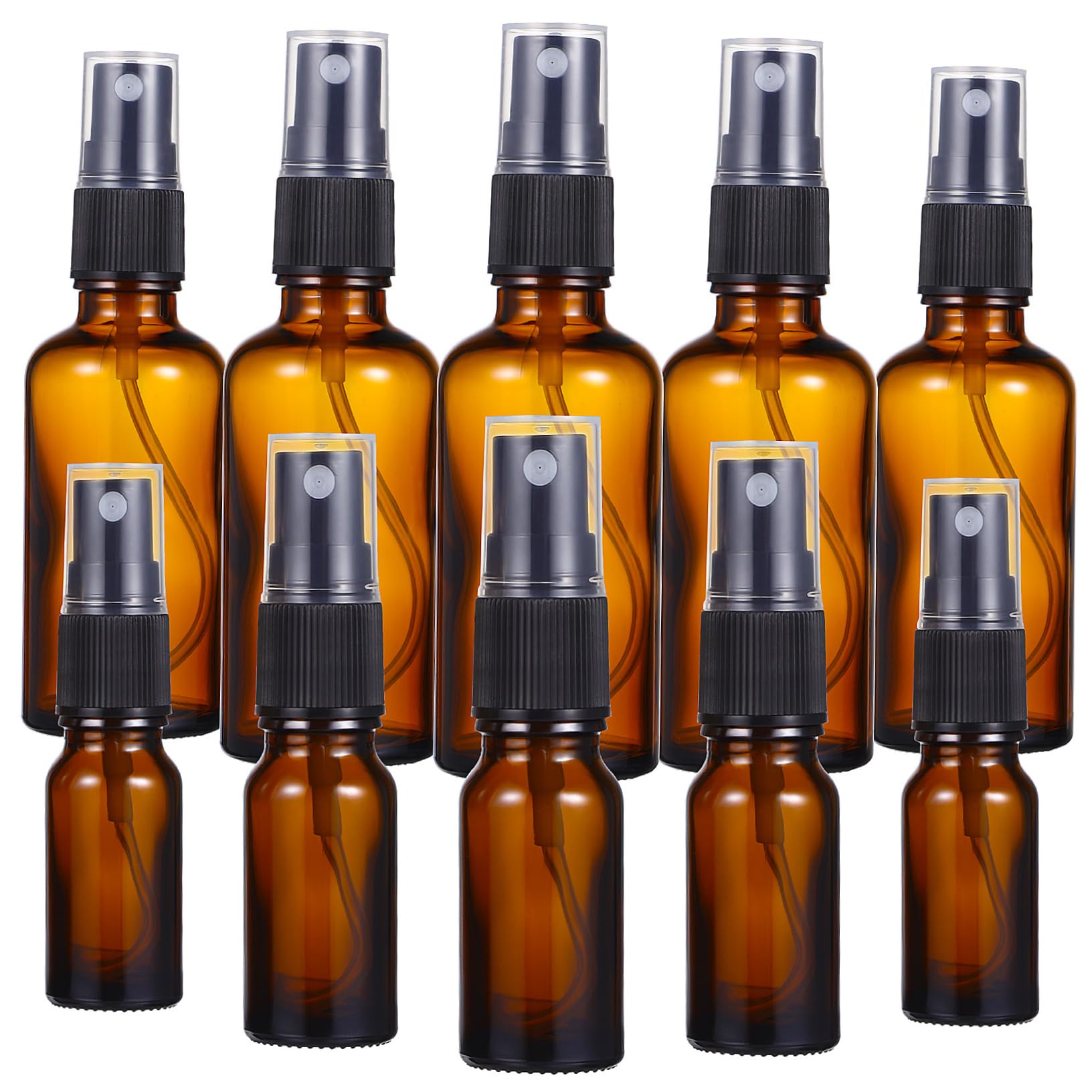 10 pezzi Bottiglie Spray in Vetro Riutilizzabili e Nebulizzatore Fine per Profumi Cosmetici e Essenziali Piccole e Portatili per Viaggi Materiale Vetro Spesso Perdita