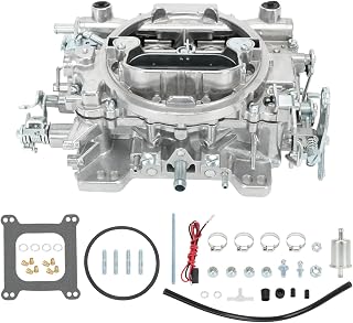 SJDYYMX 1405 600 CFM 4-Barrel Manual Choke Carburetor for Corvette Silverado GMC - Square Bore Non-EGR