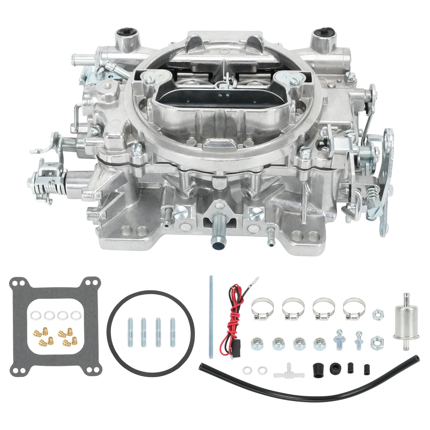 1405 600 CFM 4 Barrel Carburetor w/Manual Choke Carburetor Compatible with Corvette Silverado GMC Square Bore Carburetor (Non-EGR)