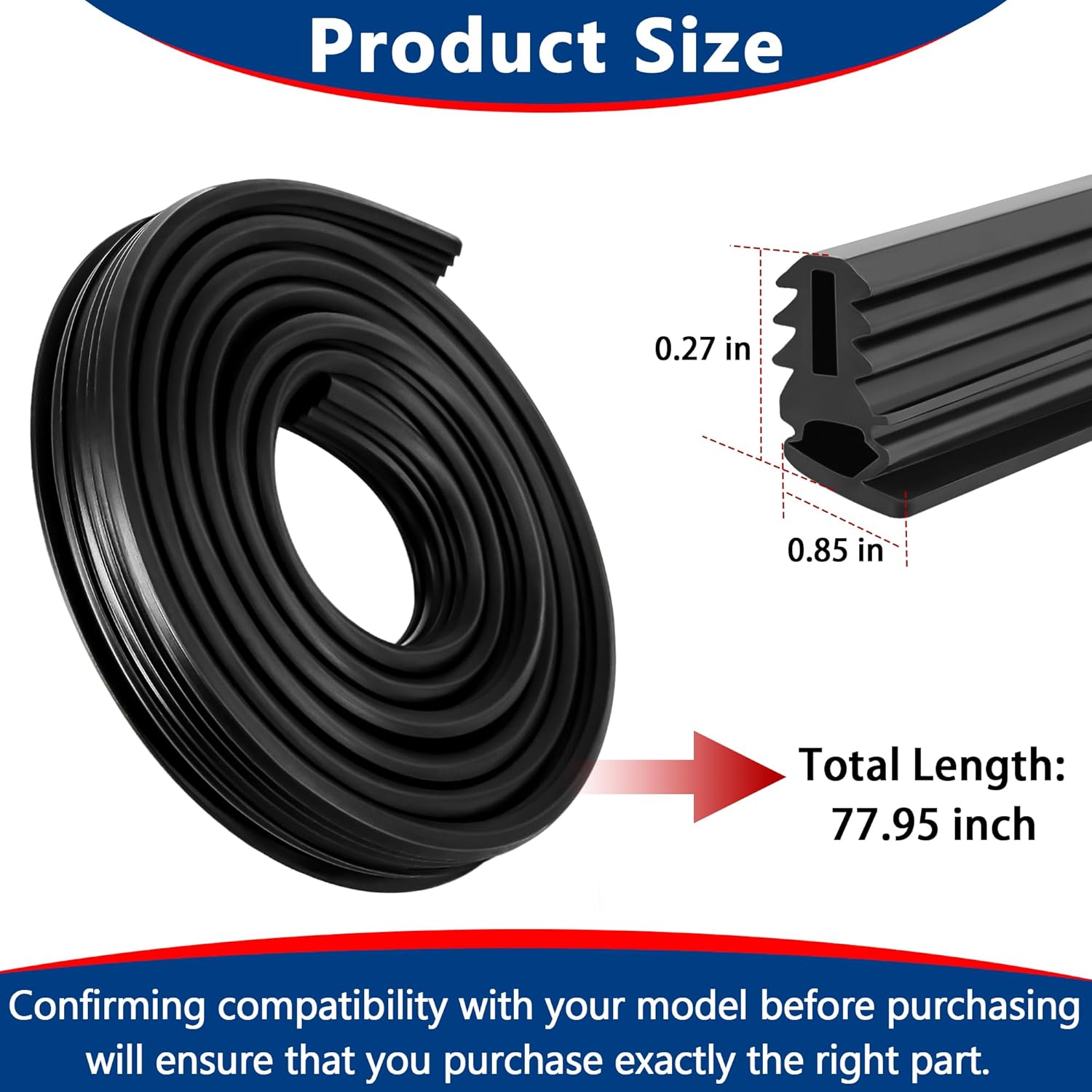 3920DD3005D Dishwasher Gasket Door Seal Fit for LG LDF5545ST LDF6920ST LDF7551BB LDF7551ST LDF7774ST LDF7811BB LDF8874ST LDF5545BD LDS5811ST LDS5040ST LDT5678SS LDF5545SS LDF5545WW LDT5678BD LDS6040ST
