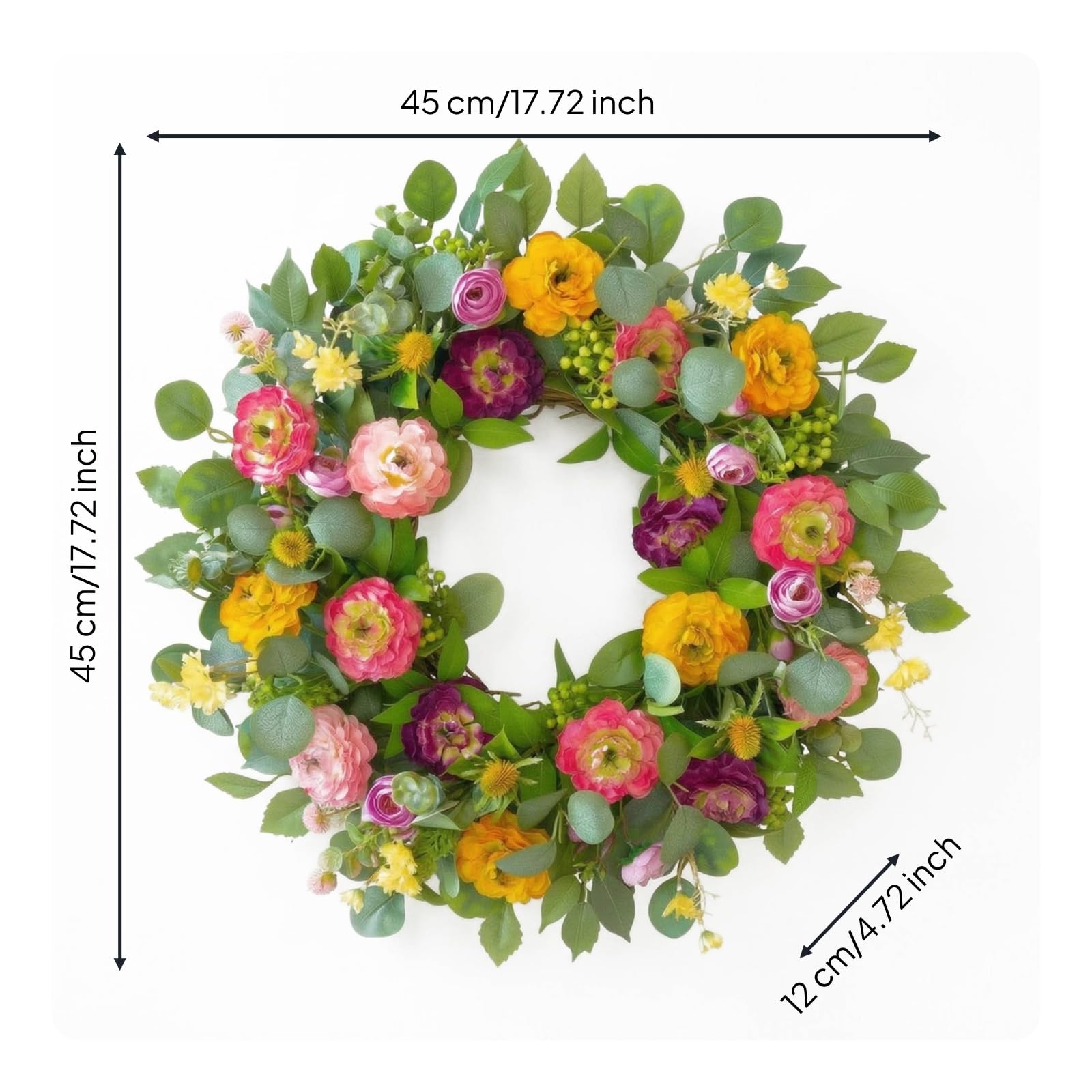 Blumenkranz Künstlich Türkranz Realistisch Kunstkranz Für Haustür