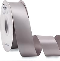 Vista 41 de Ribbli - Cinta de satén burdeos de doble cara, 1 pulgada x 50 yardas - Cinta burdeos oscuro de satén para envoltura de regalos, manualidades