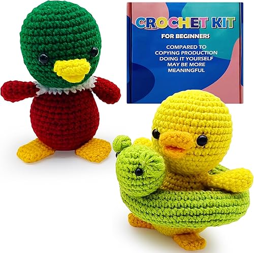 LYSHIATSU Kit de ganchillo para principiantes, kit de inicio de ganchillo con tutoriales en video paso a paso, kit de ganchillo para principiantes,