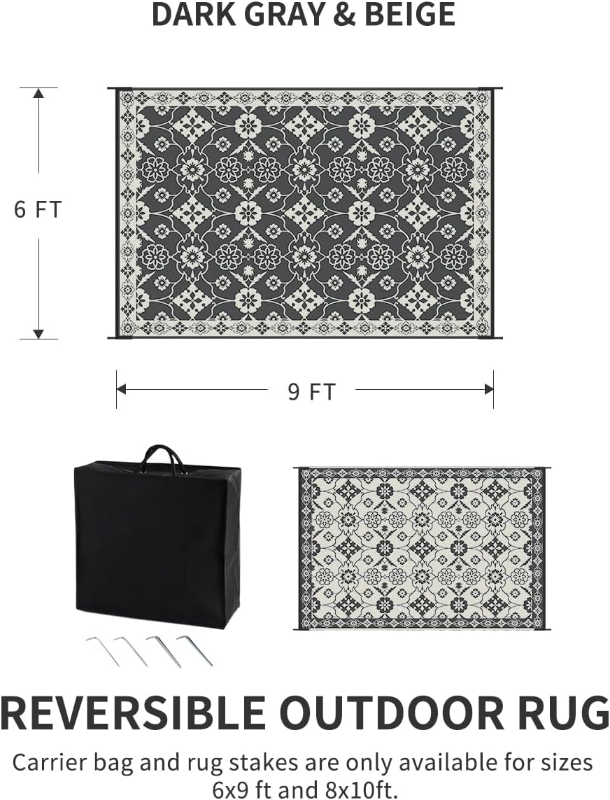 Transform Your Outdoor Space: COCOER Floral Reversible Rug Review