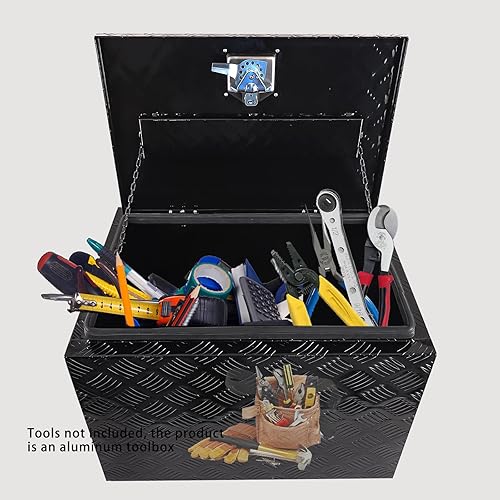 Miniatura 2 de Caja de herramientas para camión de 24 pulgadas, caja de herramientas de remolque resistente de aluminio, impermeable, para cama de camioneta,