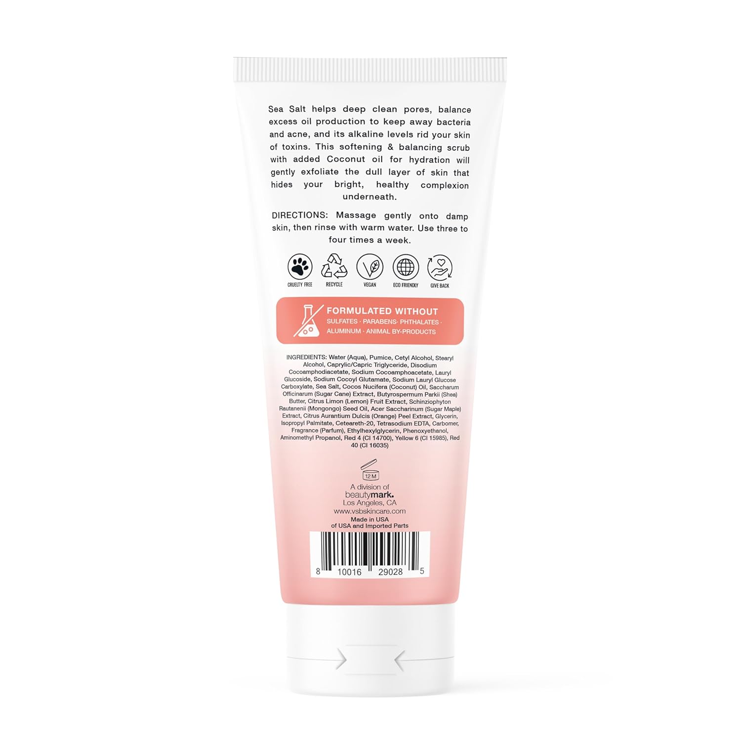 Gentle & Brightening Face Scrub with Sea Salt & Coconut – Exfoliates, Hydrates & Reduces Blemishes – Balancing Facial Cleanser for All Skin Types – 5.1 fl oz - Image 7