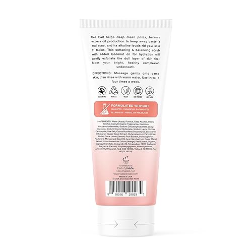 Miniatura 6 de Exfoliante facial suave e iluminador con sal marina y coco – Exfolia, hidrata y reduce imperfecciones – Limpiador facial equilibrante para todo tipo