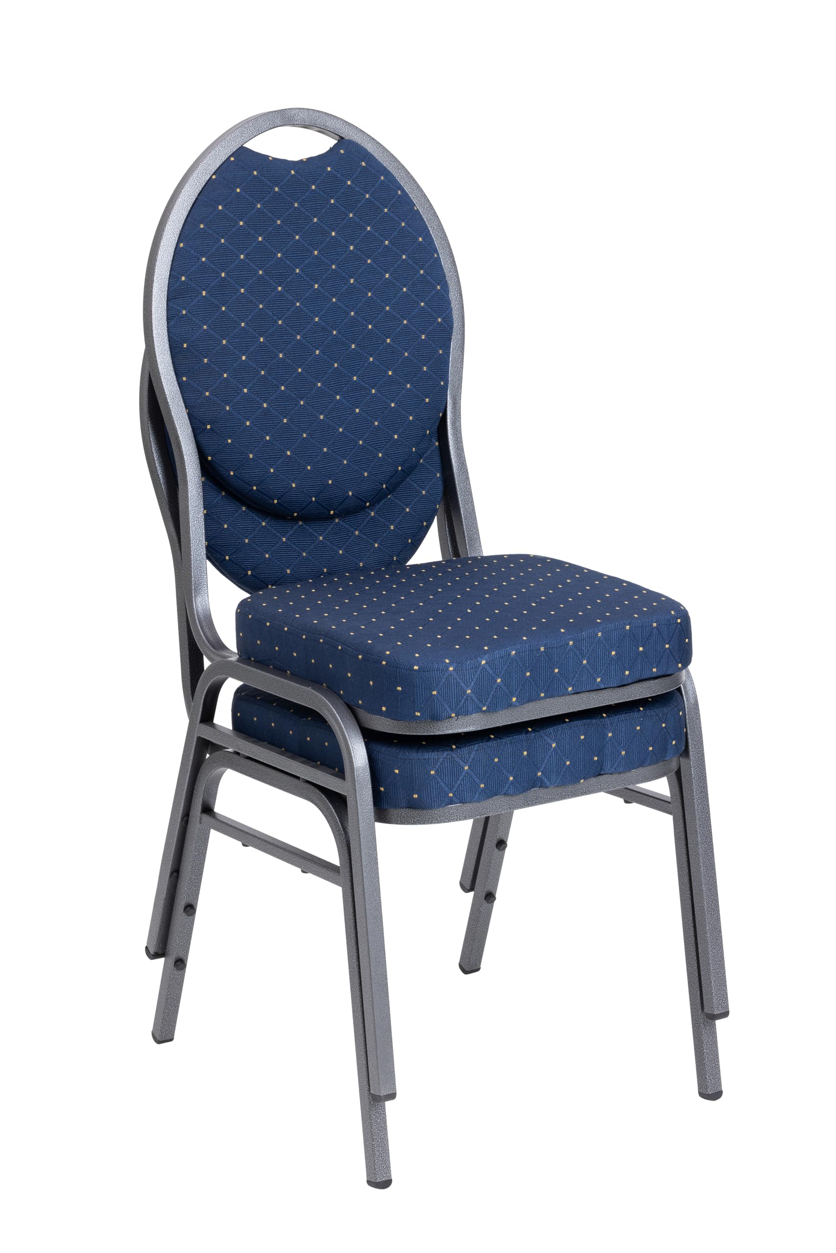 METRO Professional Chaise de Banquet Empilable en Acier Bleu, 43,5 x 58 x 92,5 cm