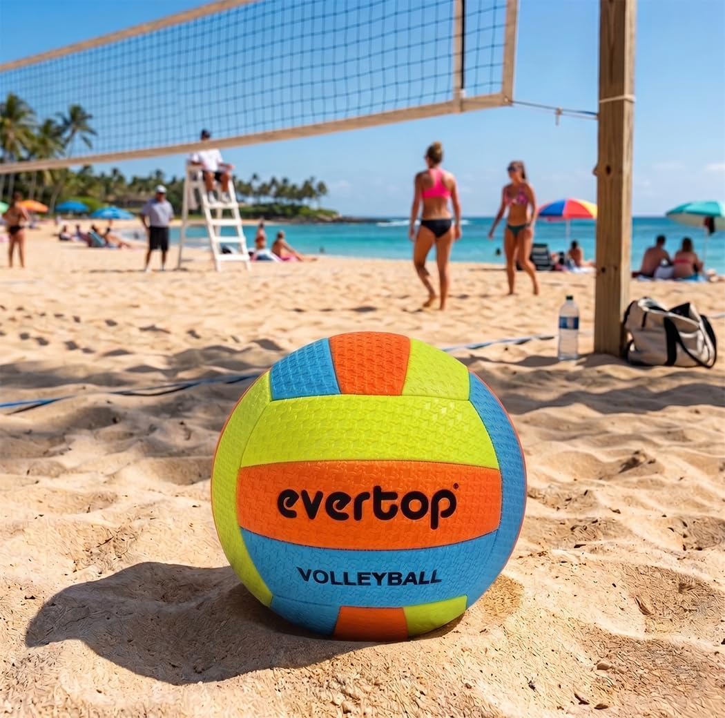 Volleyball/Beach-Volleyball, Wasser-Volleyball, für Training oder Spiel, Größe 5 (mehrfarbig), rot