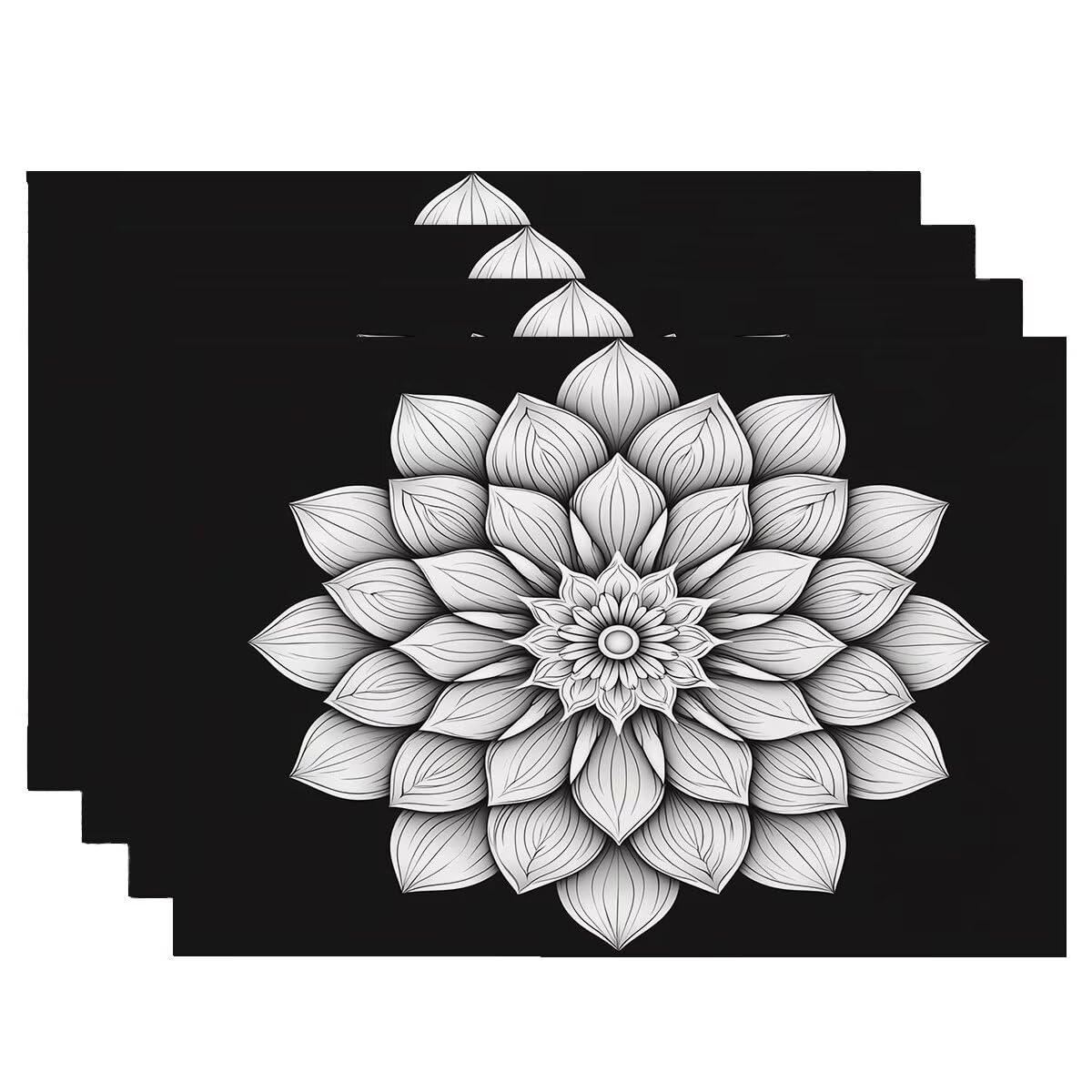 Set de table antidérapant et résistant à la chaleur lot de 4 lin lavable