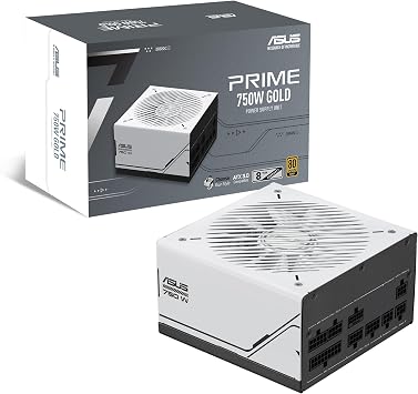 Asus Prime Ap-750g 80+ Gold 750w Pcie 5.1 And Atx 3.1 Compatible Modular Power Supply With 8 Years Warranty