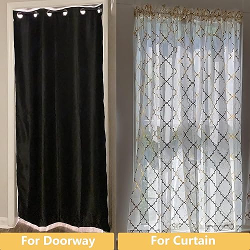 Miniatura 5 de KXLife 3 barras de cortina de tensión ajustables de 28 a 40 pulgadas, varillas de tensión pequeñas sin taladro, varillas de tensión expandibles con